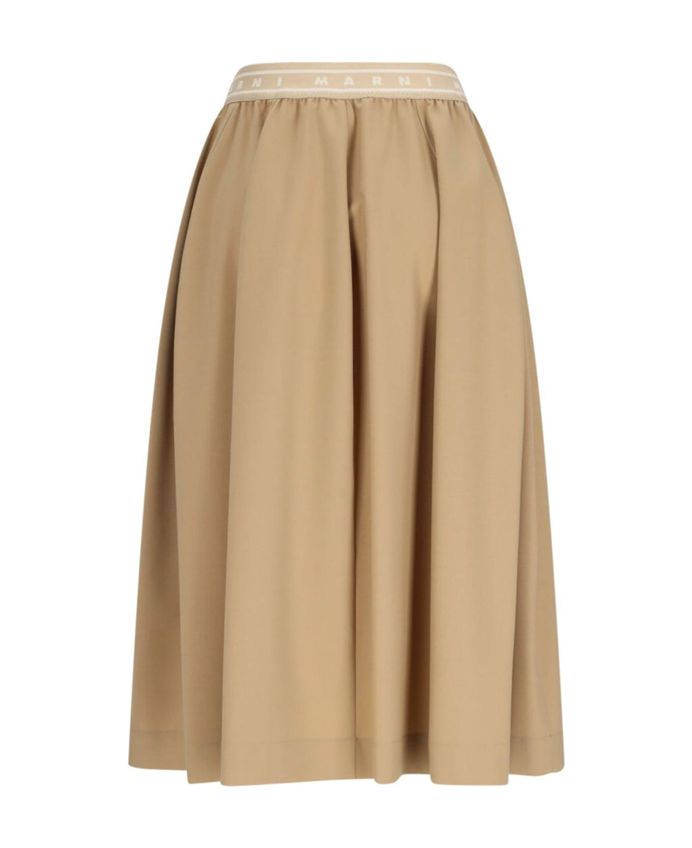 Marni Flared Midi Skirt - WINTER WHEAT