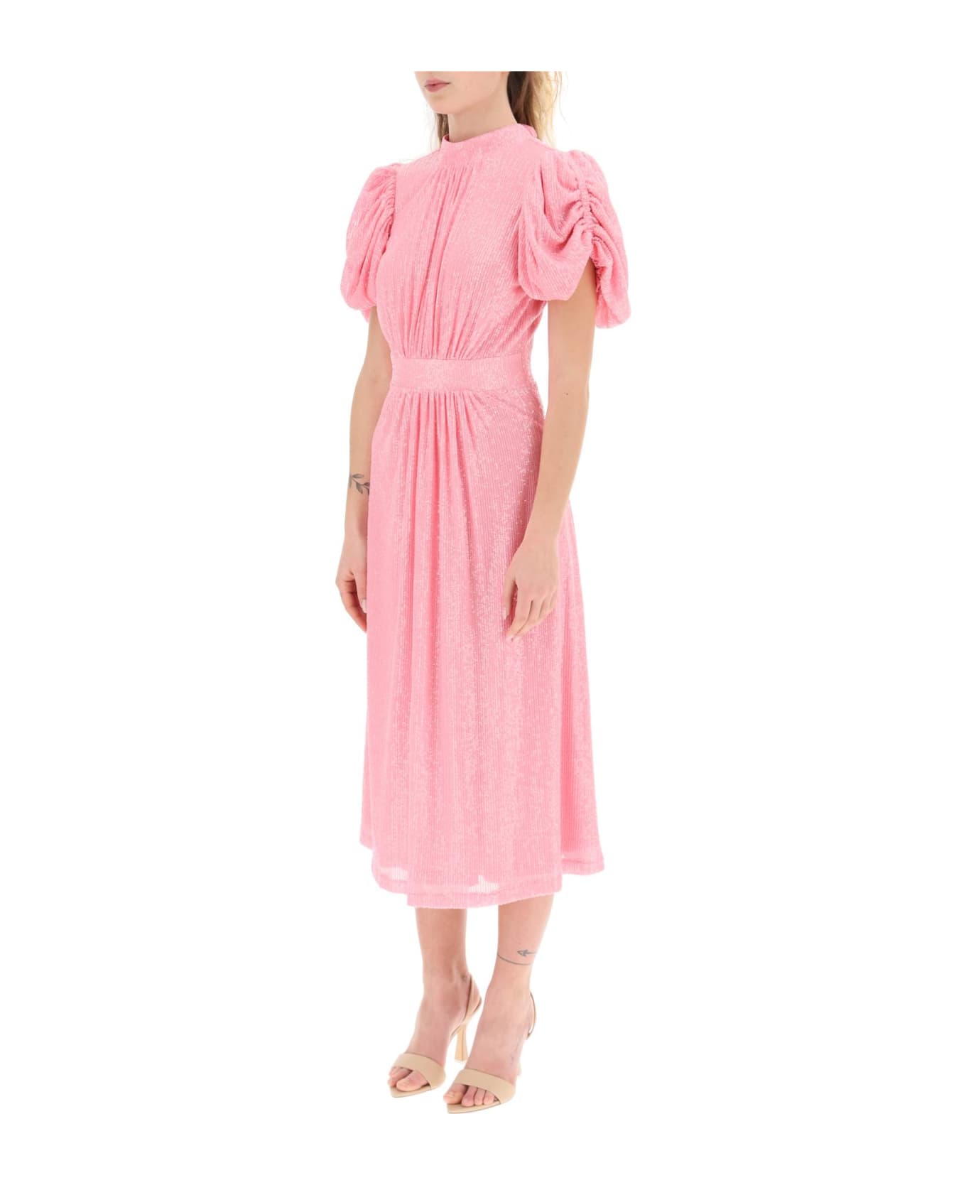 Rotate by Birger Christensen 'noon' Puff Sleeve Sequined Dress - BEGONIA PINK (Pink)