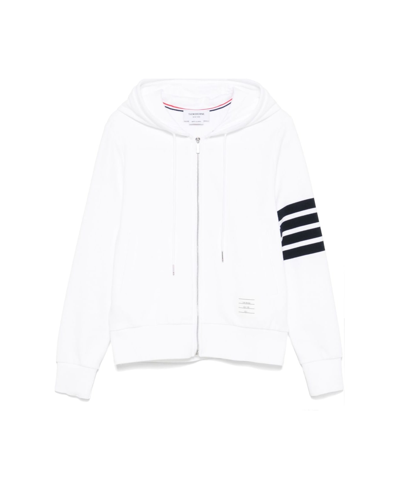 Thom Browne 4bar Cotton Hoodie - White