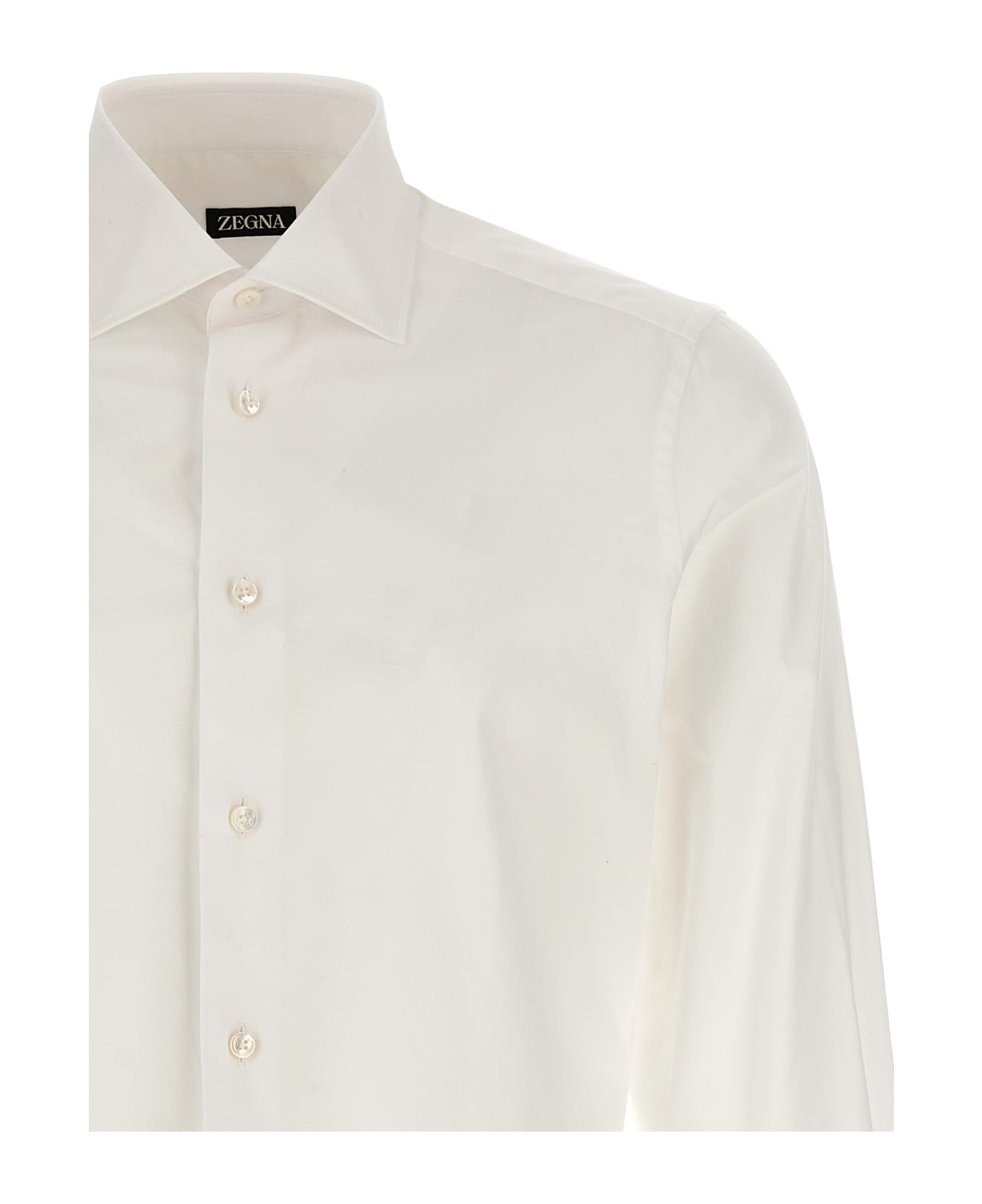 Zegna Stretch Cotton Shirt - White