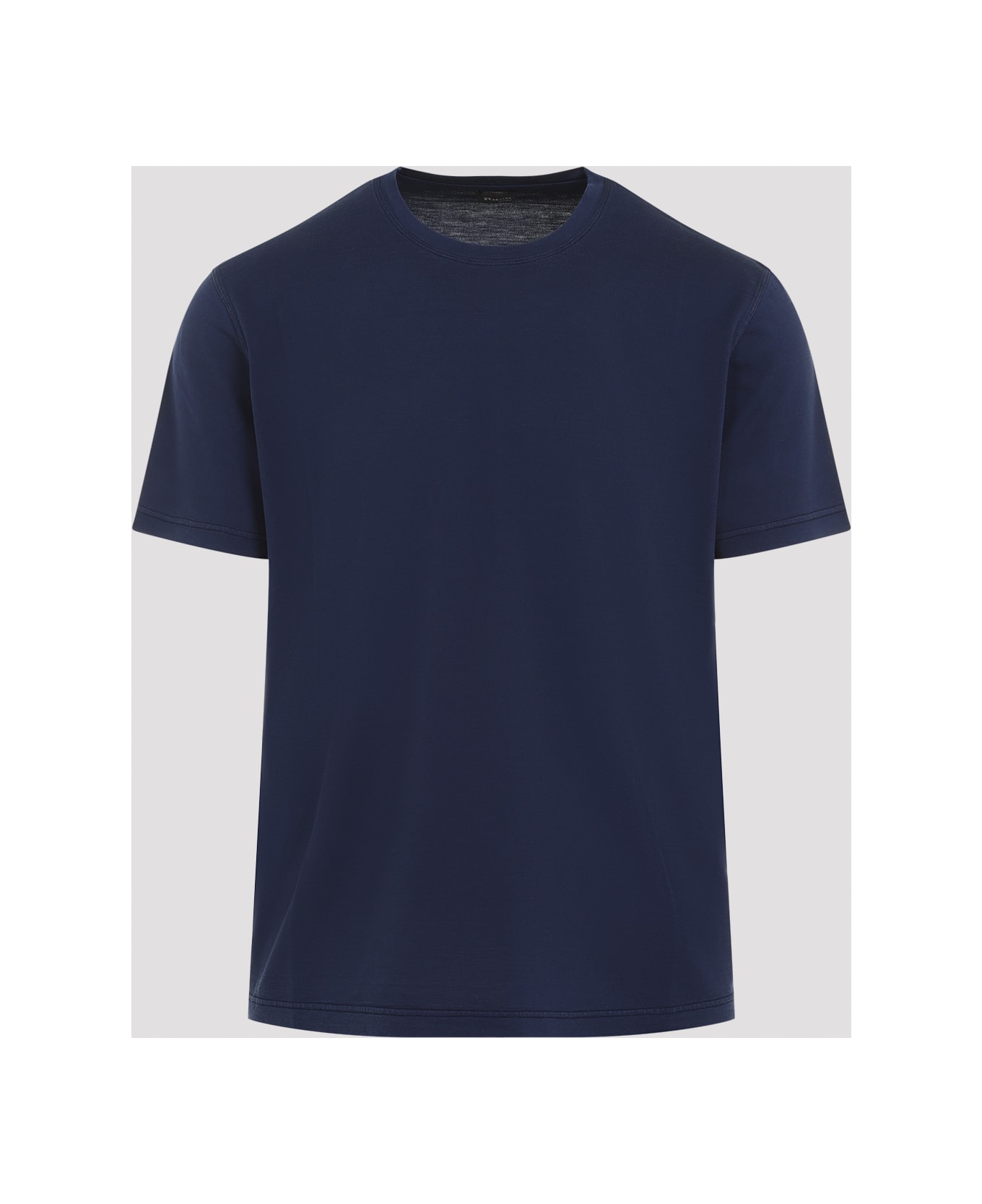 Kiton Silk T-shirt - Blu Navy