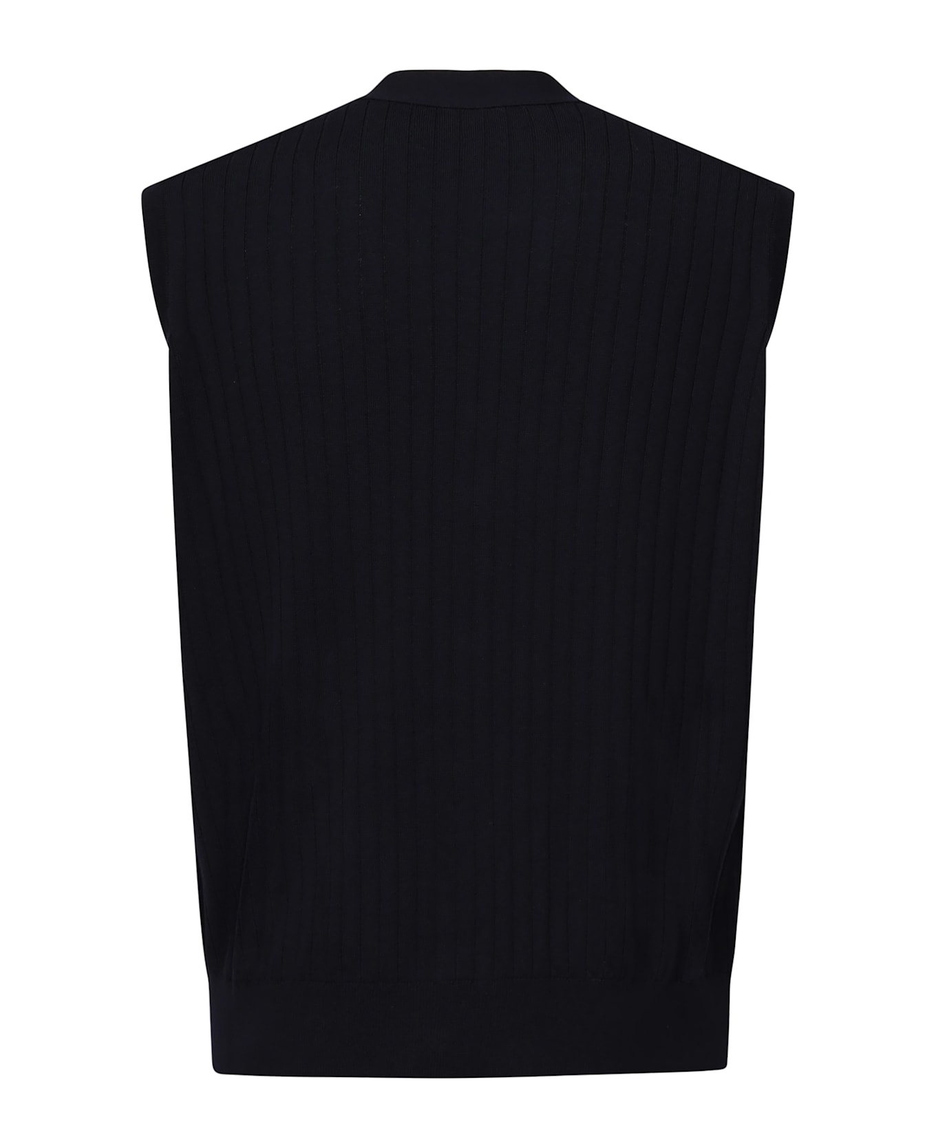 Bottega Veneta Ribbed Wool Vest - Blue