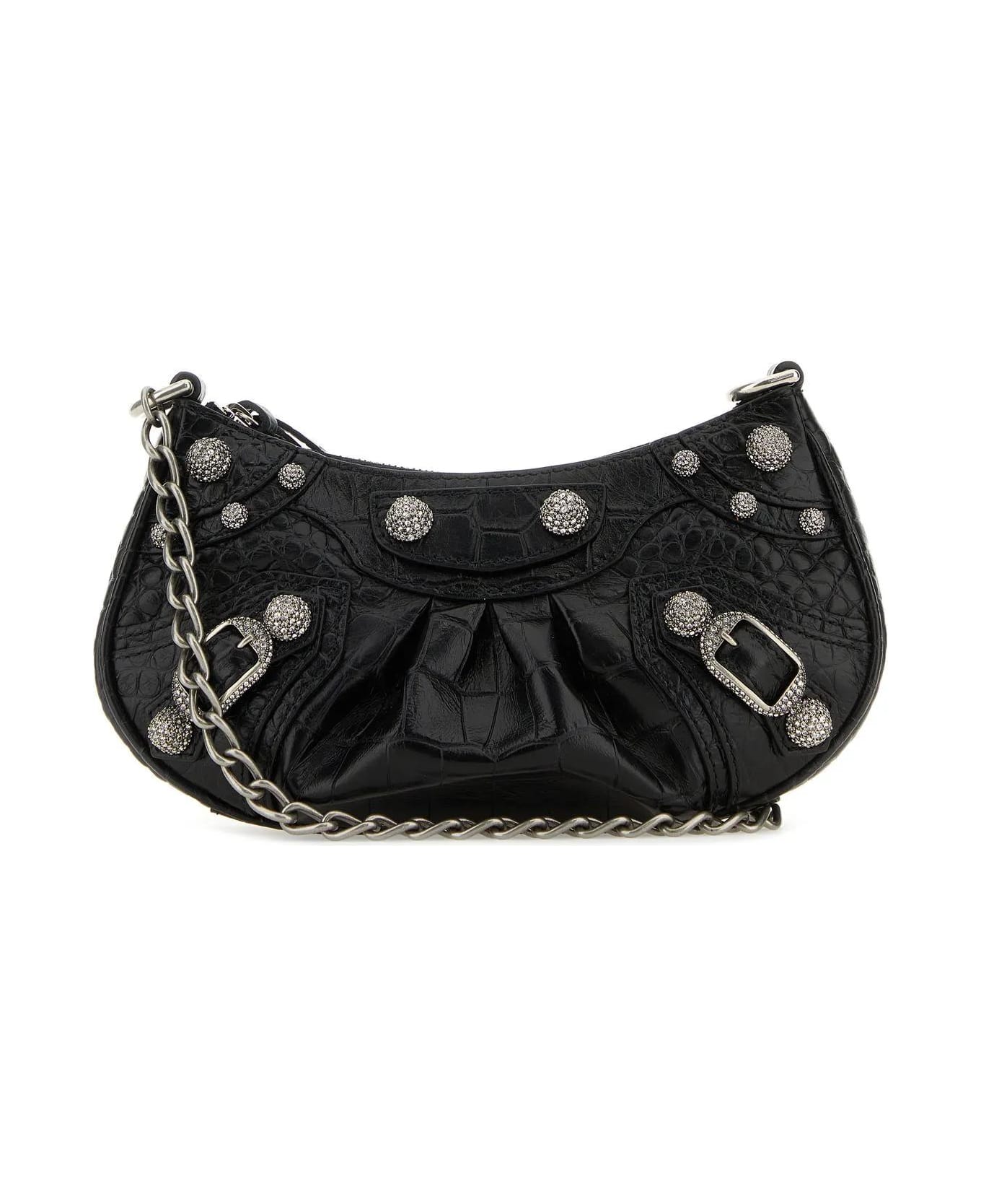 Balenciaga Black Leather Le Cagole Mini Handbag - Nero