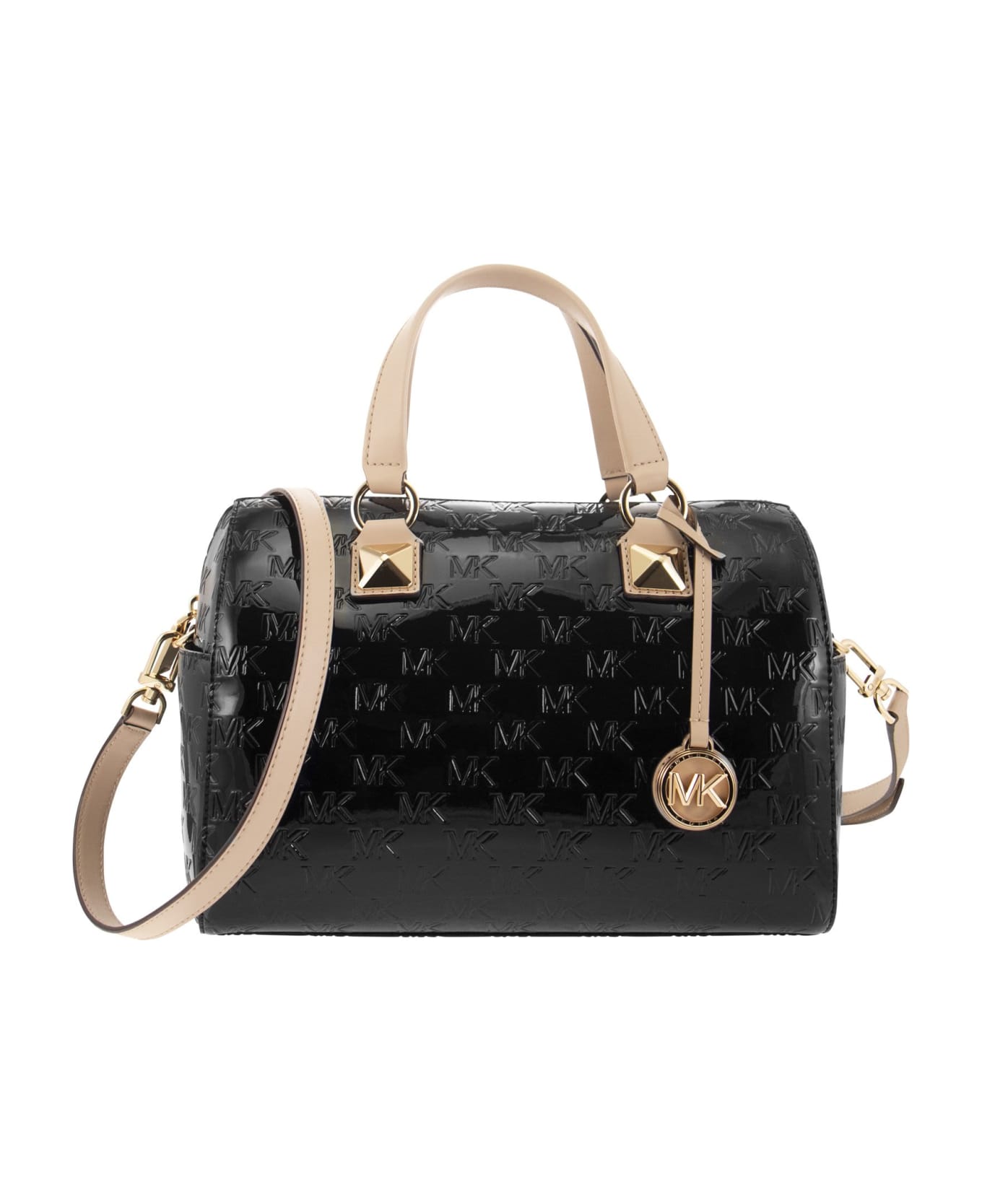 Michael Kors Hand Bag With Shoulder Strap And Monogram - Black