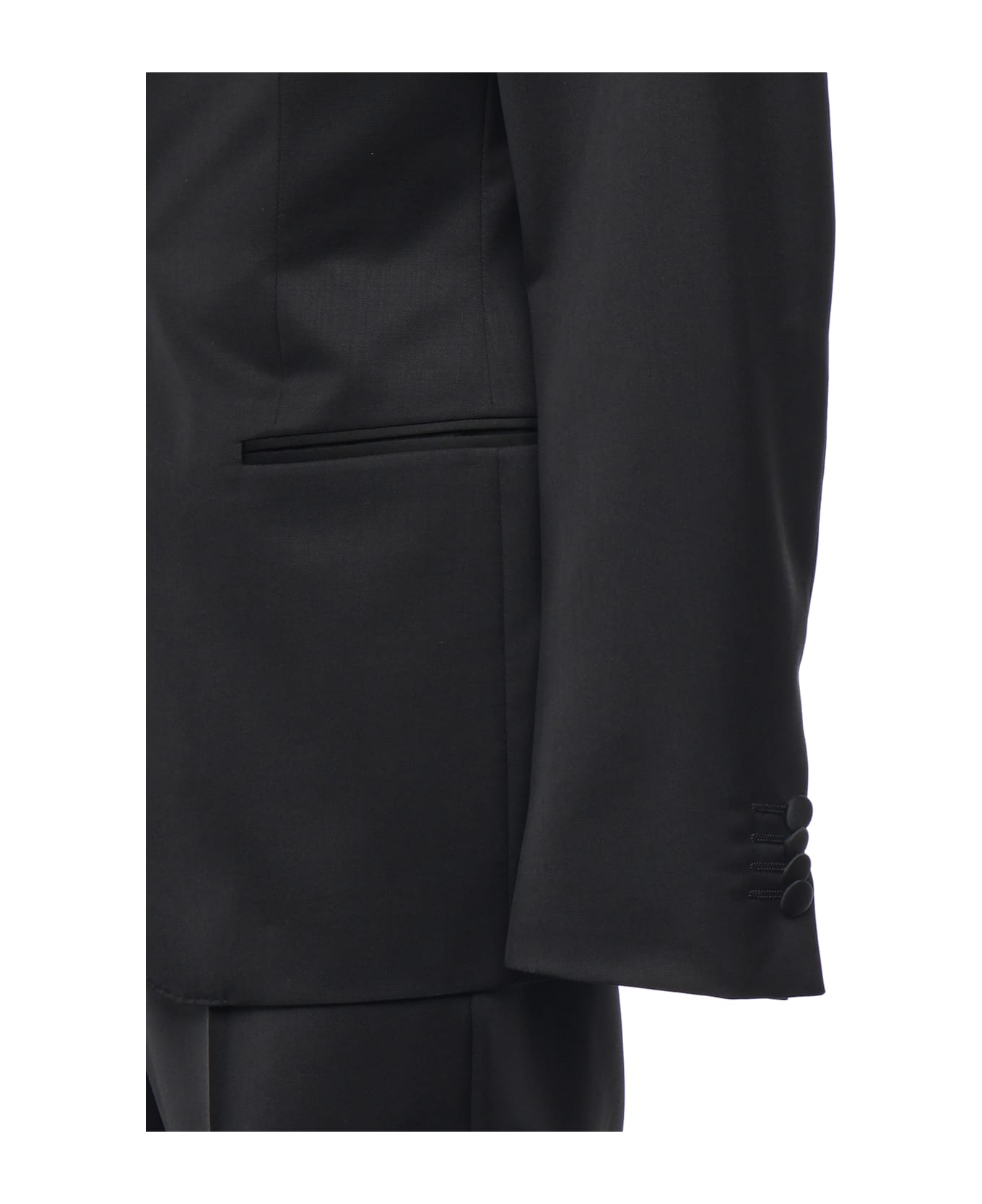 Zegna Tailored Wool Suit - Black