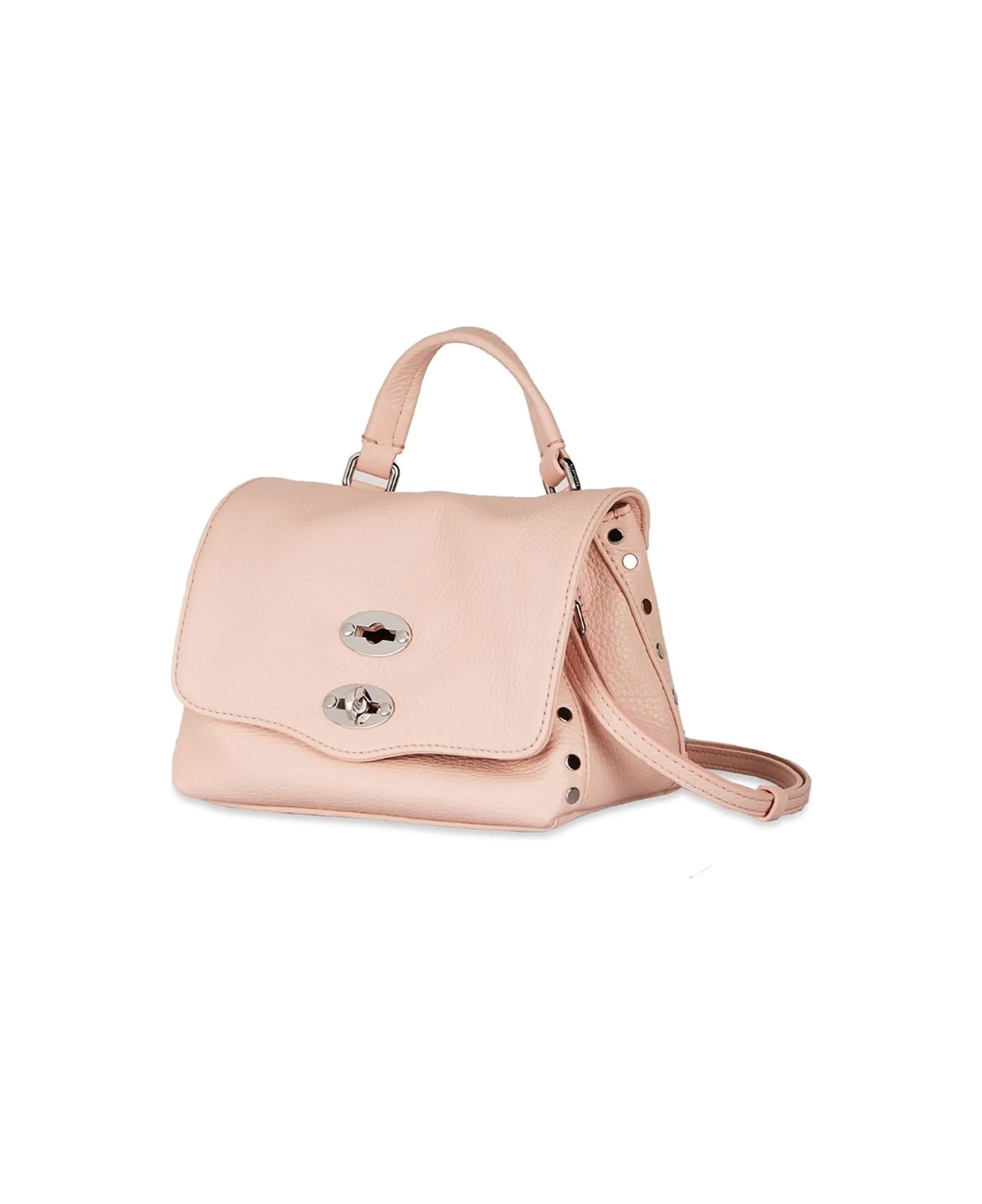 Zanellato Postina Daily Pink Leather Bag With Shoulder Strap - ROSA COCOON