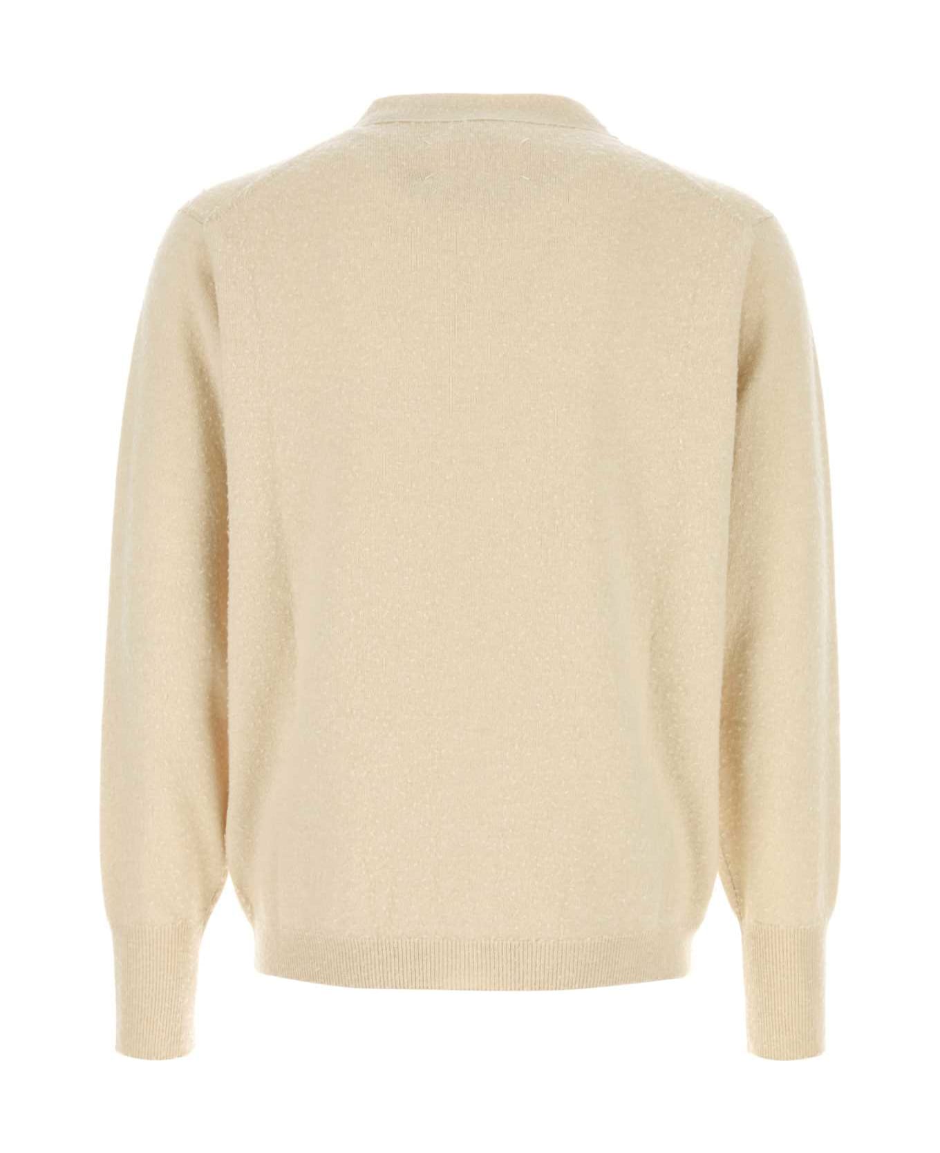 Maison Margiela Sand Cashmere Blend Cardigan - BEIGE