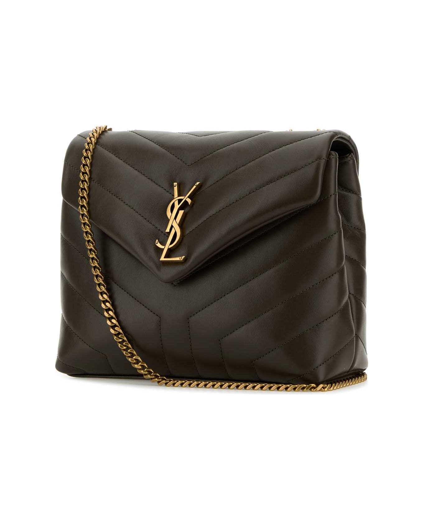 Saint Laurent Dark Green Small Loulou Shoulder Bag - LIGHTMUSKLIGHTMUS