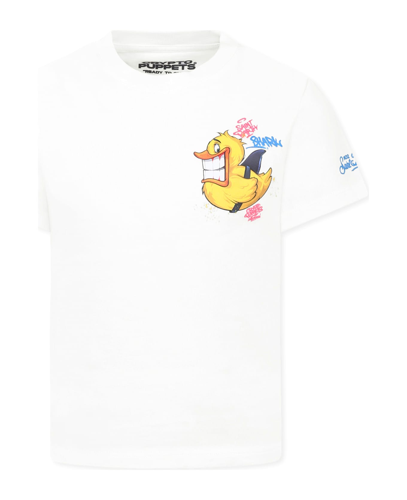 MC2 Saint Barth White T-shirt For Boy With Duck - White