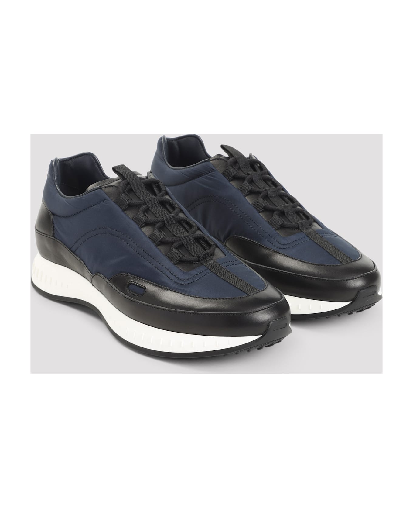 John Lobb Leather Sneakers - Zv Black Navy