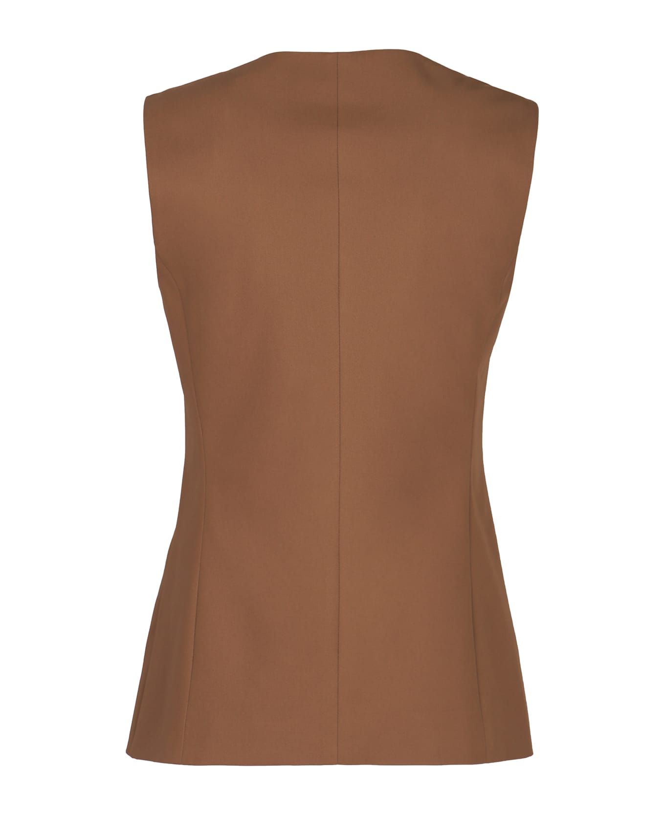 Max Mara Reno Single-breasted Vest - brown