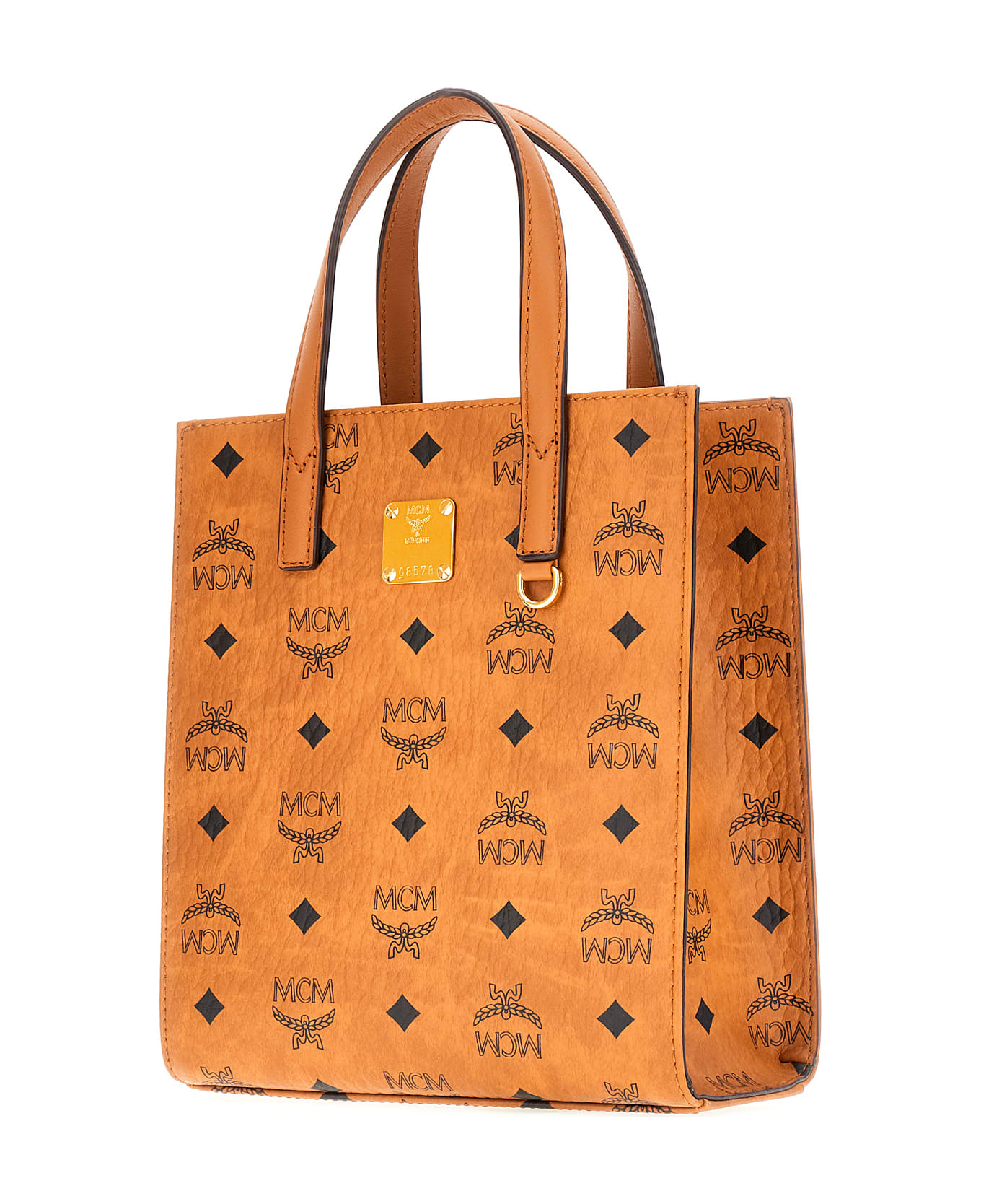 MCM Printed Synthetic Leather Medium Aren Handbag - CO