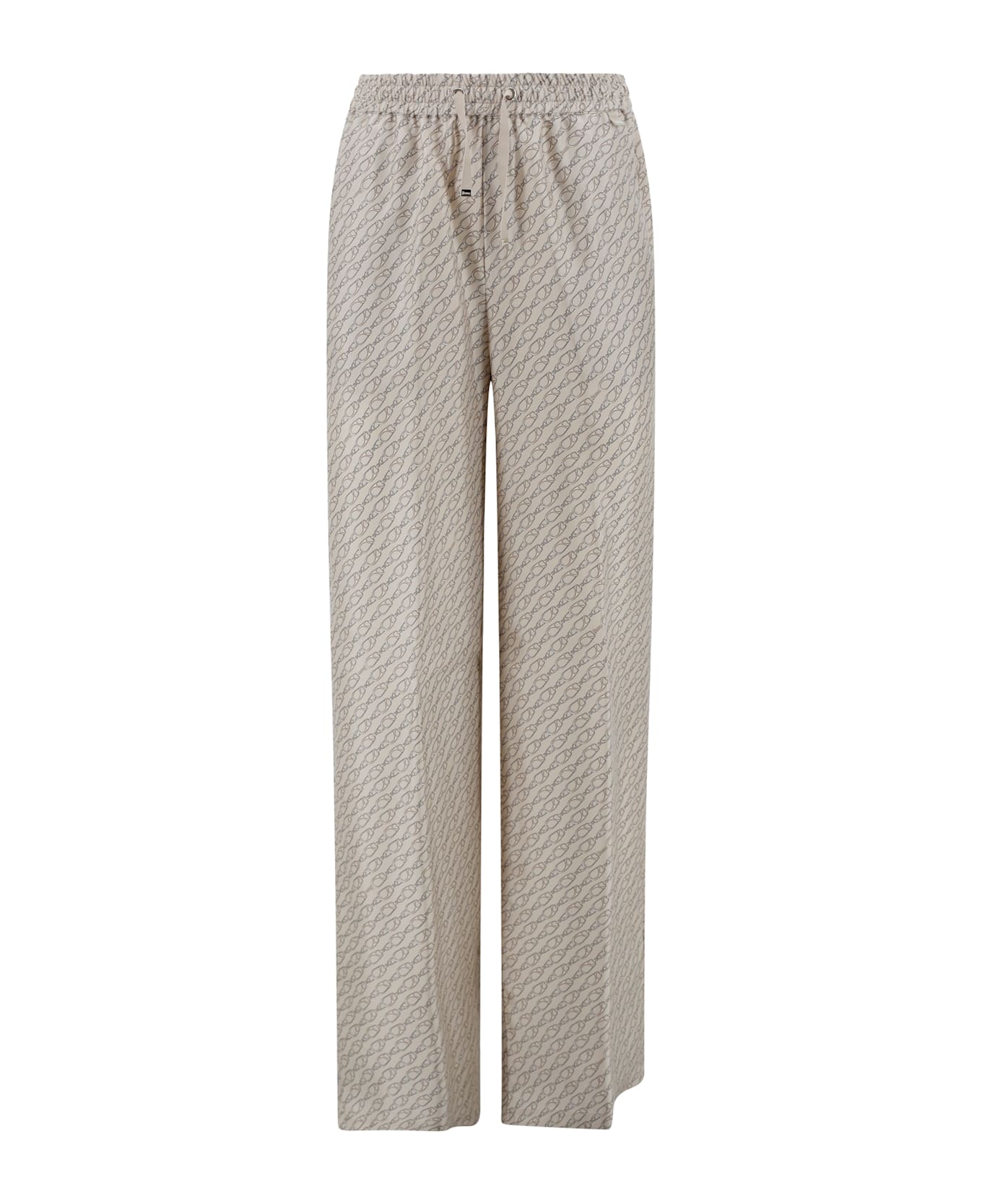 Herno Trousers With Hanging Hook Print - NEUTRALS