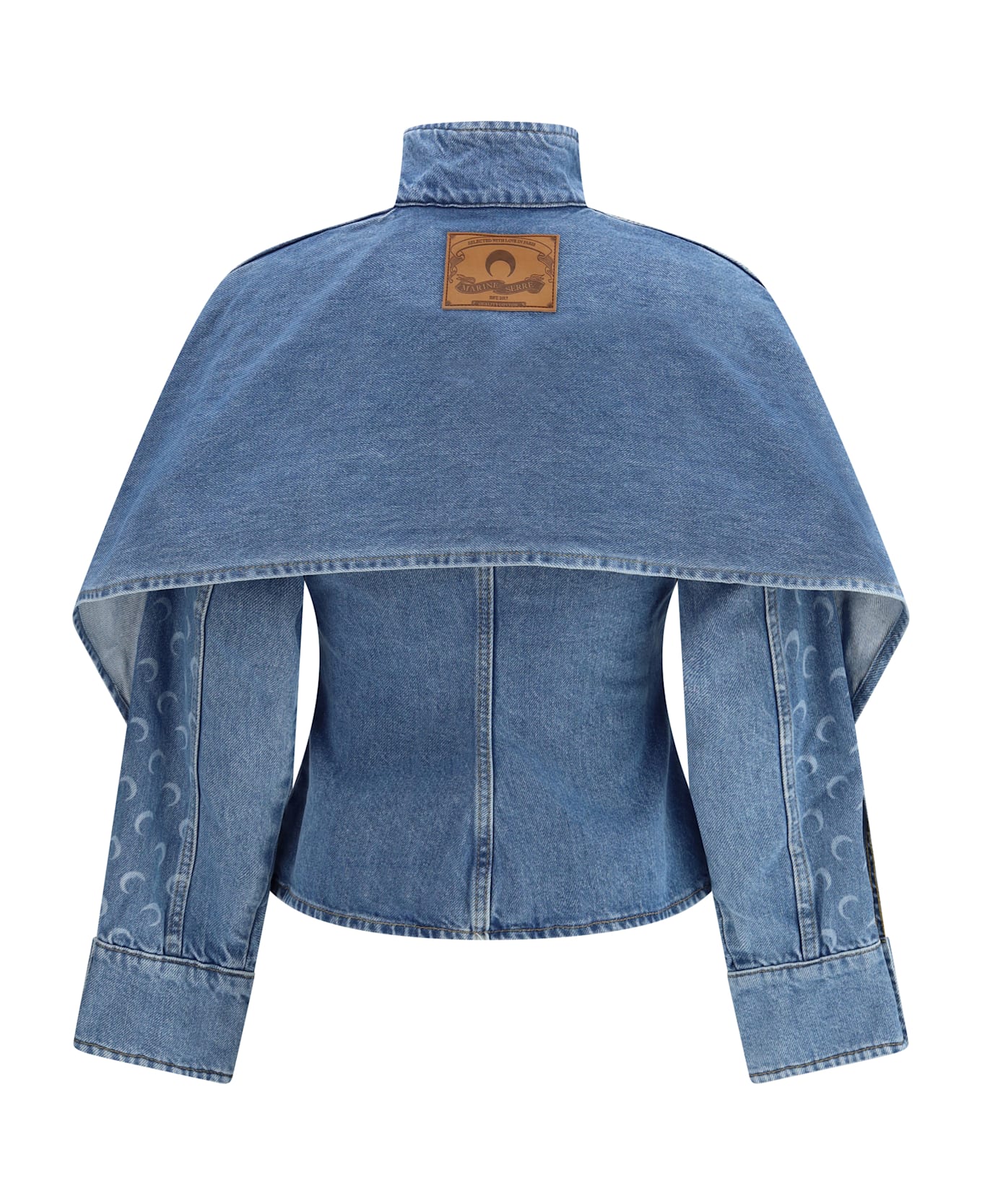 Marine Serre Moon Laser Blue Wash Denim Shirt - BLUE シャツ