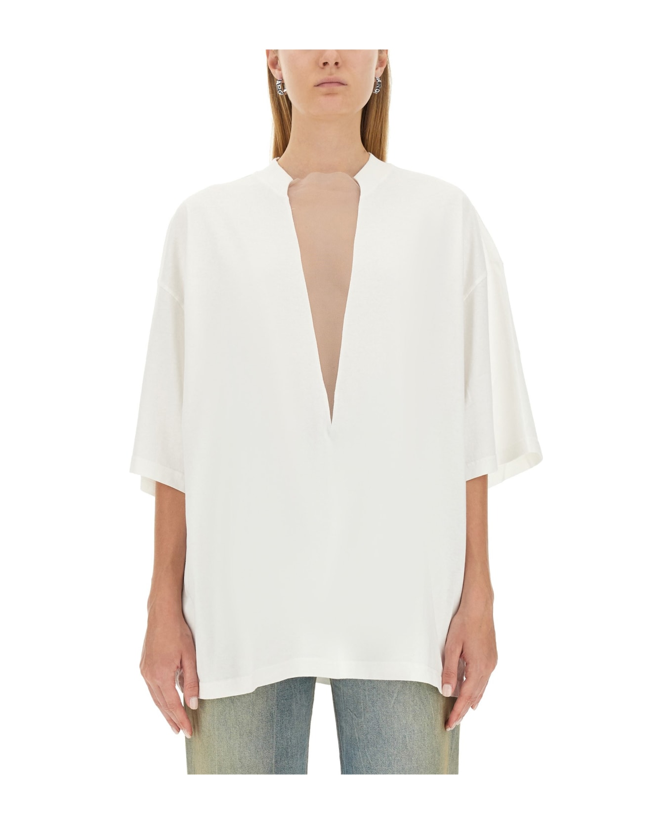 MM6 Maison Margiela Oversize Fit T-shirt - WHITE