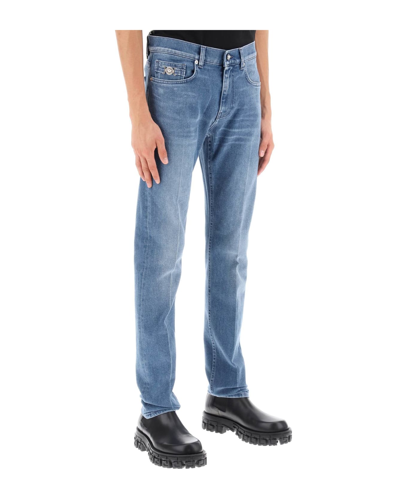 Versace 5-pocket Slim Fit Jeans - Blue