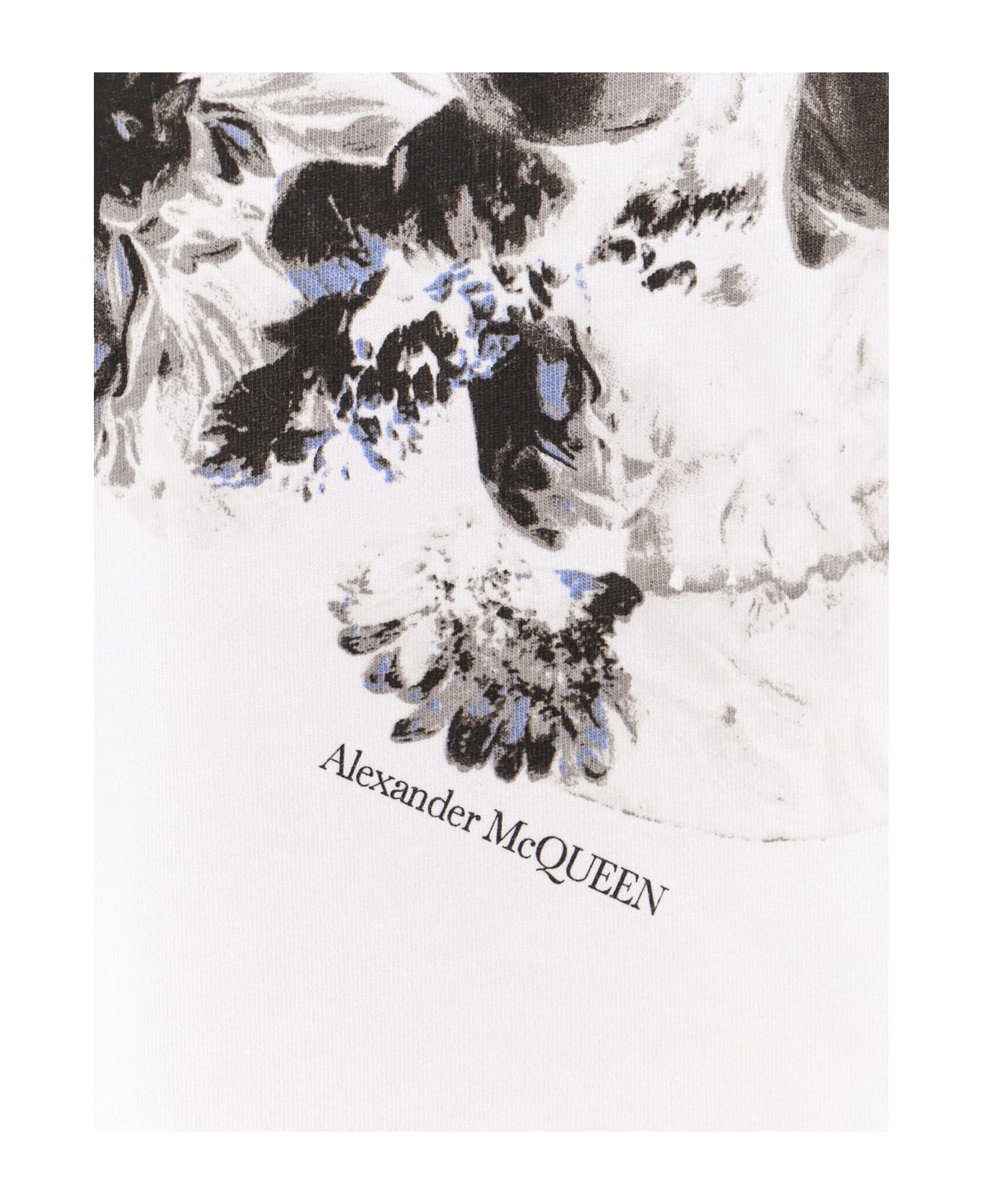 Alexander McQueen Skull Printed Crewneck T-shirt - White