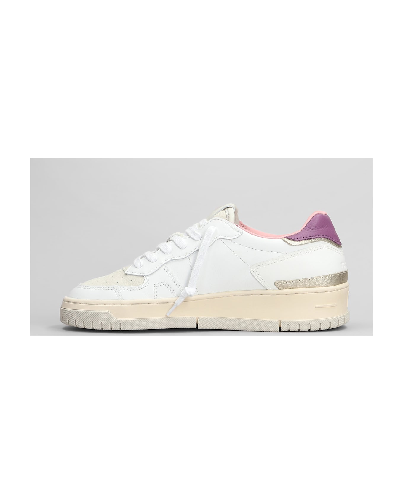 D.A.T.E. Torneo Pure Sneakers In White Suede And Leather - white