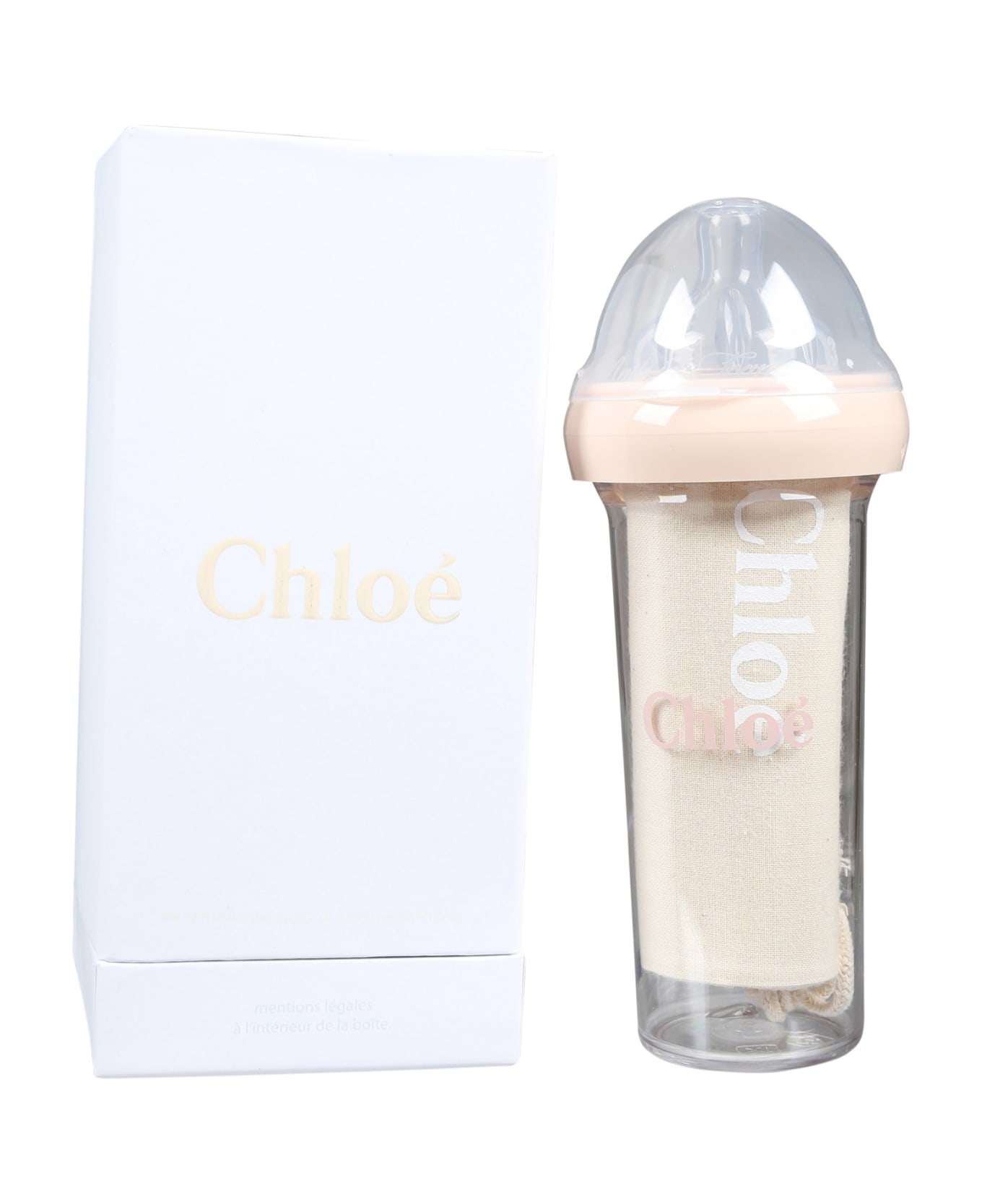 Chloé Pink Set For Baby Girl With Logo - Multicolor
