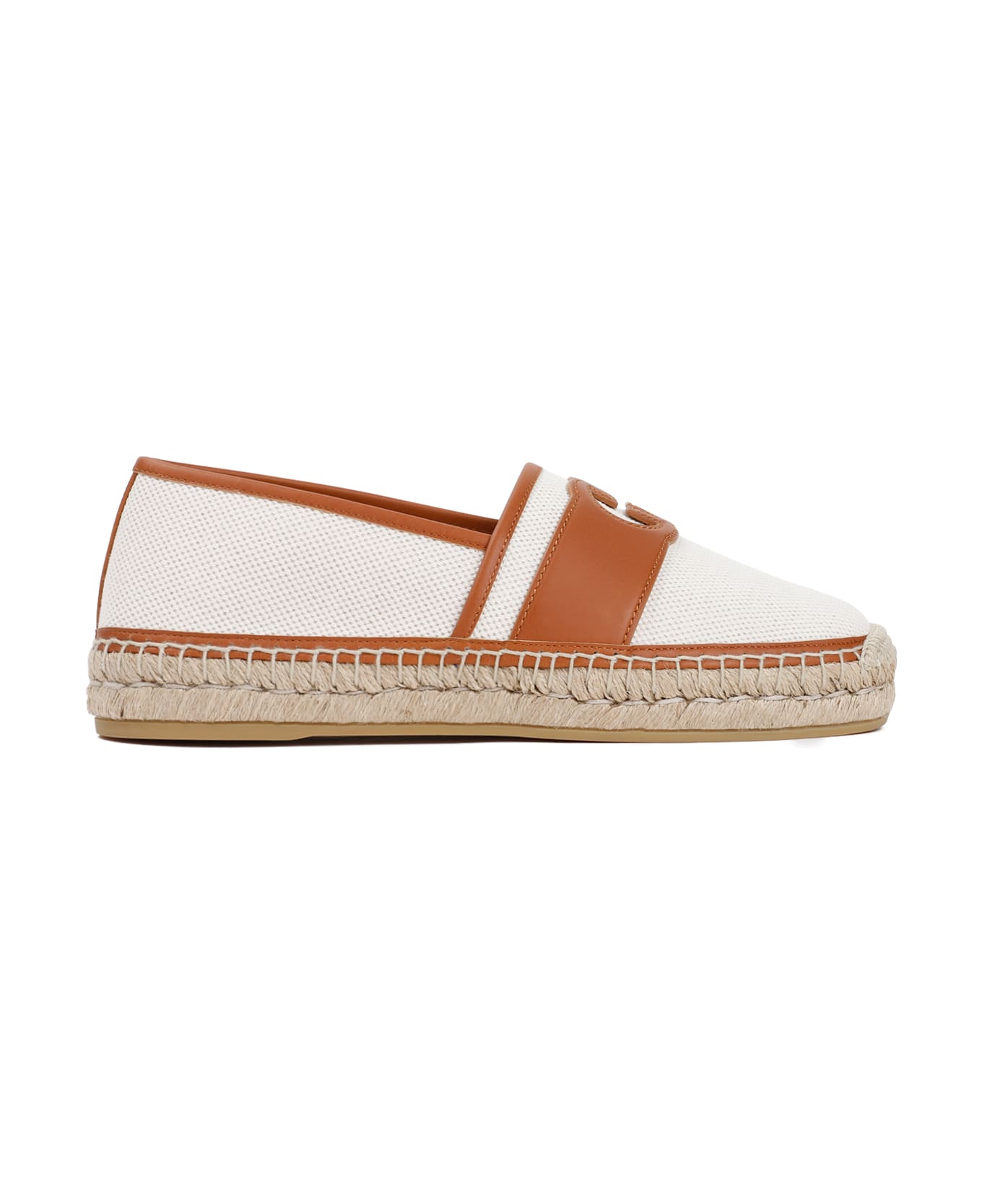 Gucci Logo Cut-out Slip-on Espadrilles - Beige Natural