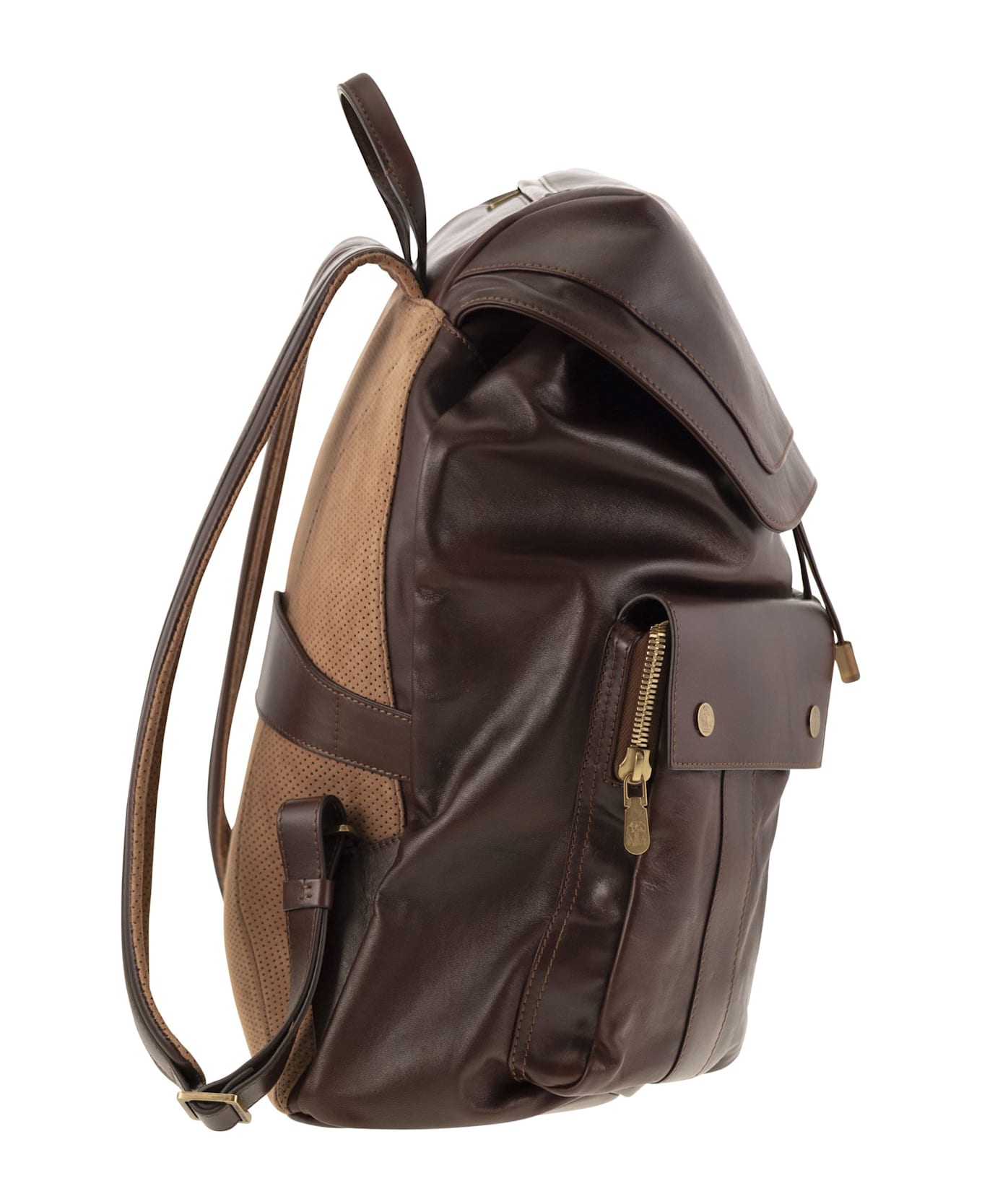 Brunello Cucinelli Leather Backpack - Burgundy