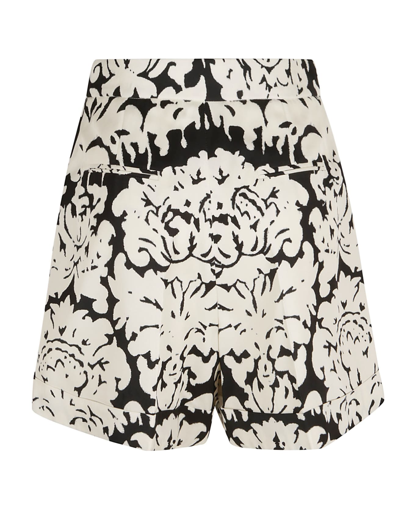 Alexander McQueen Damask Print Trousers - Black/Ivory