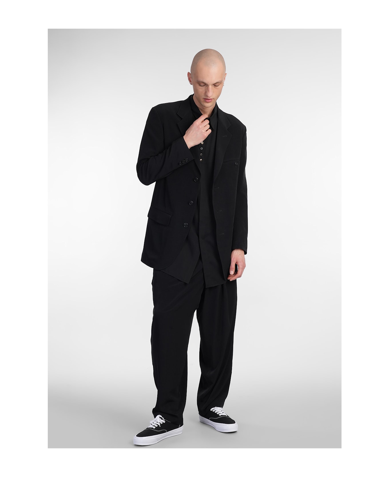 Yohji Yamamoto I Blazer In Black Triacetate - black