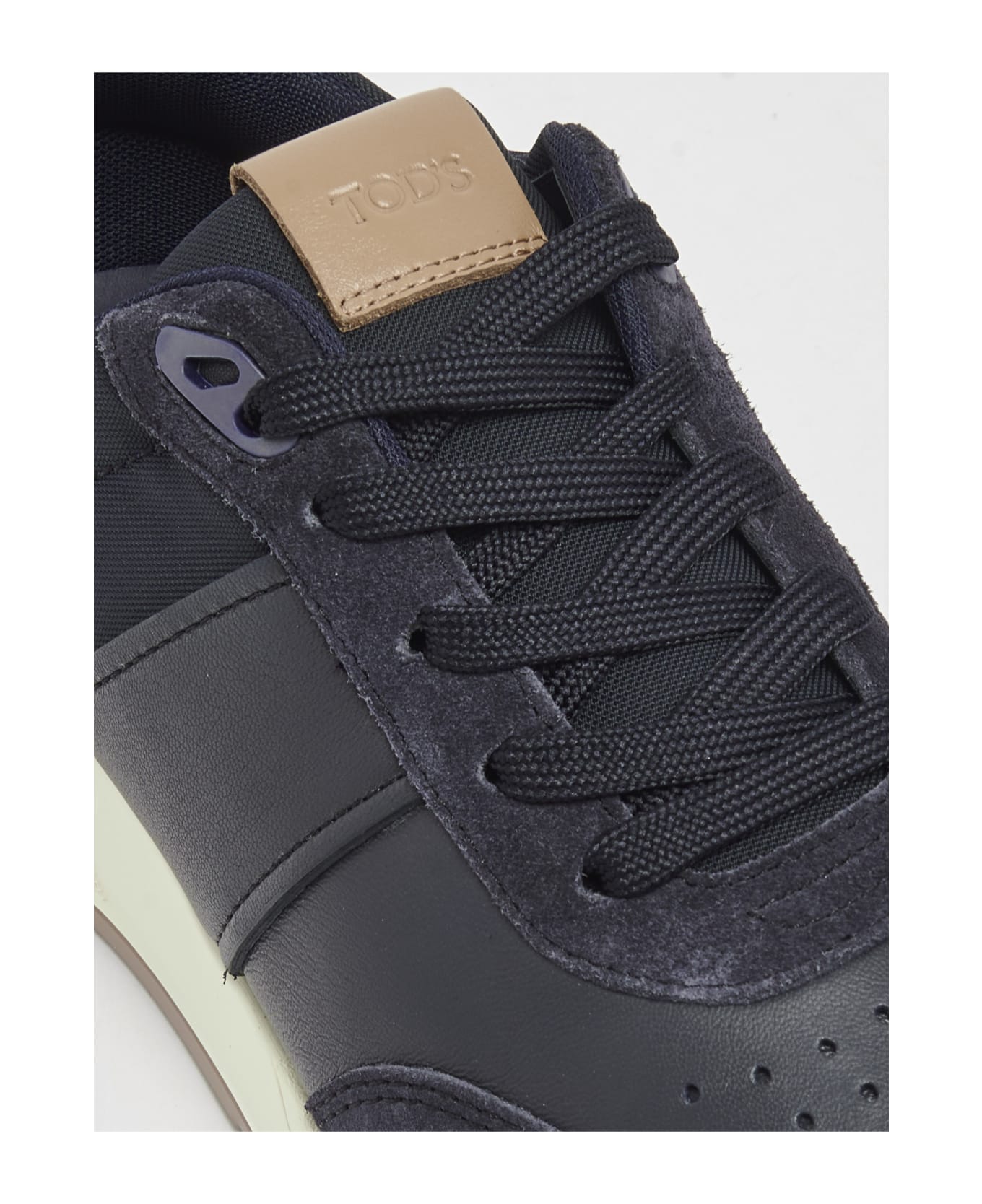 Tod's Leather And Fabric Sneakers - BLU