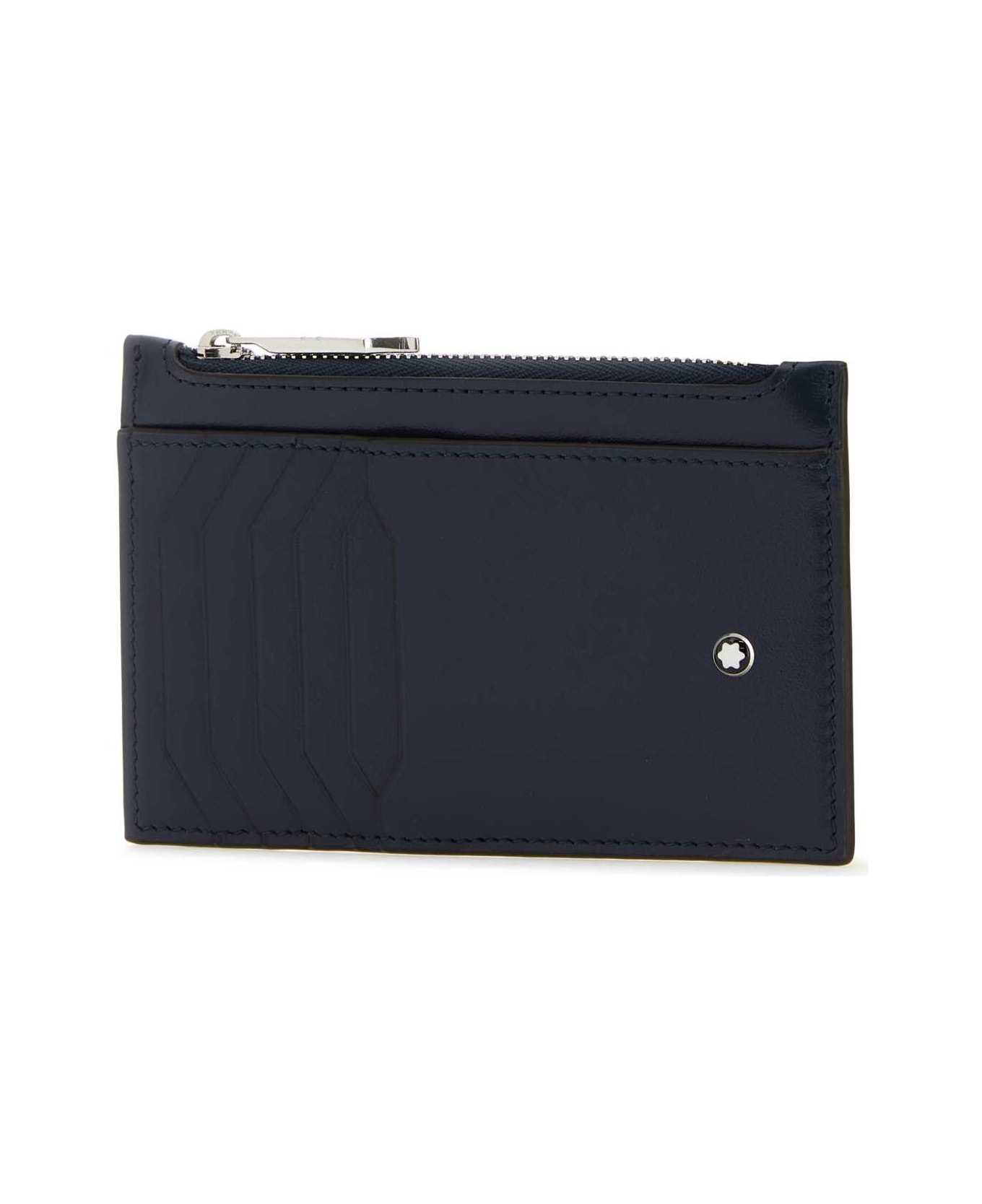 Montblanc Blue Leather Cardholder - INKBLUE 財布