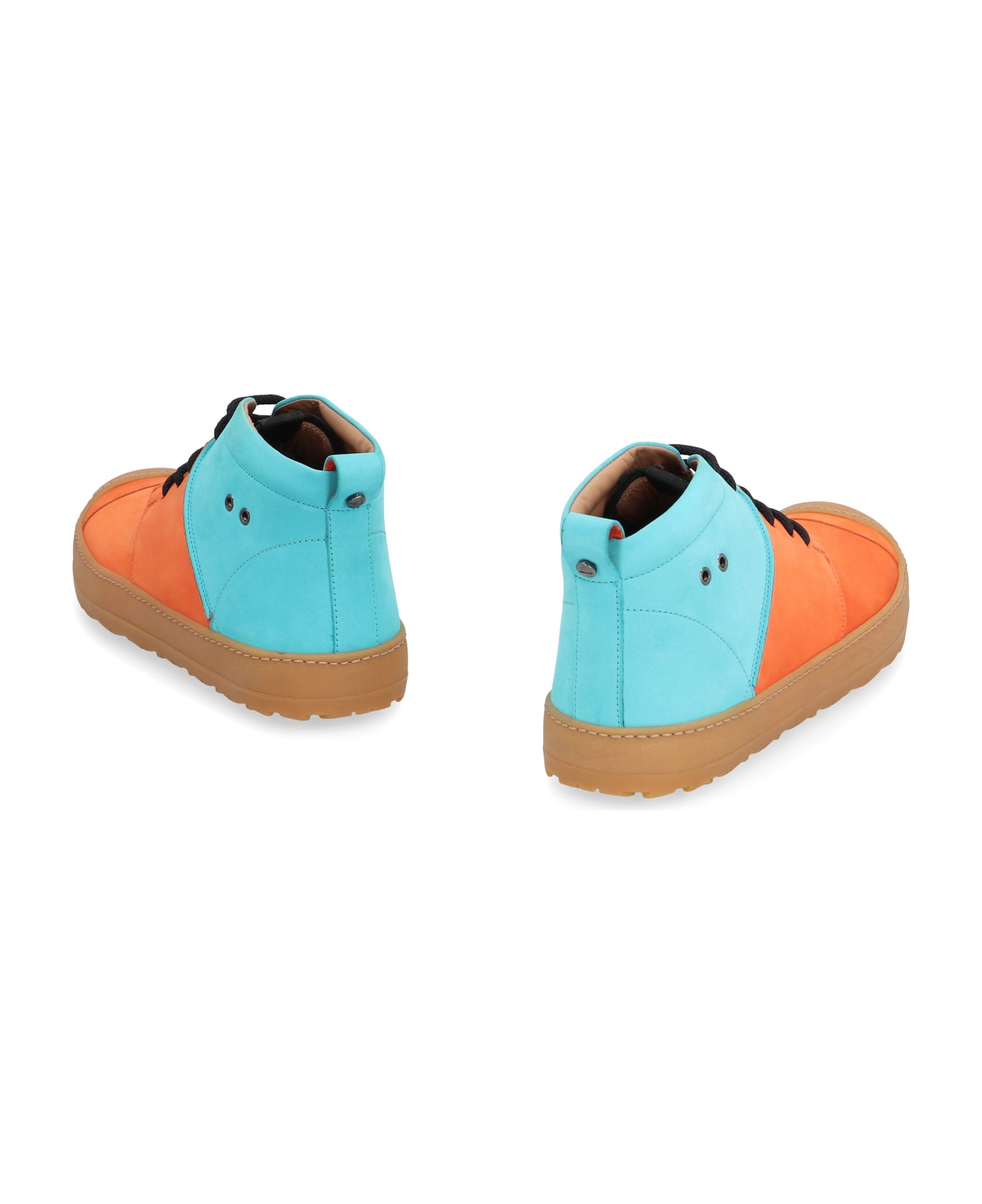 Volta Suede Mid-top Sneakers - Orange