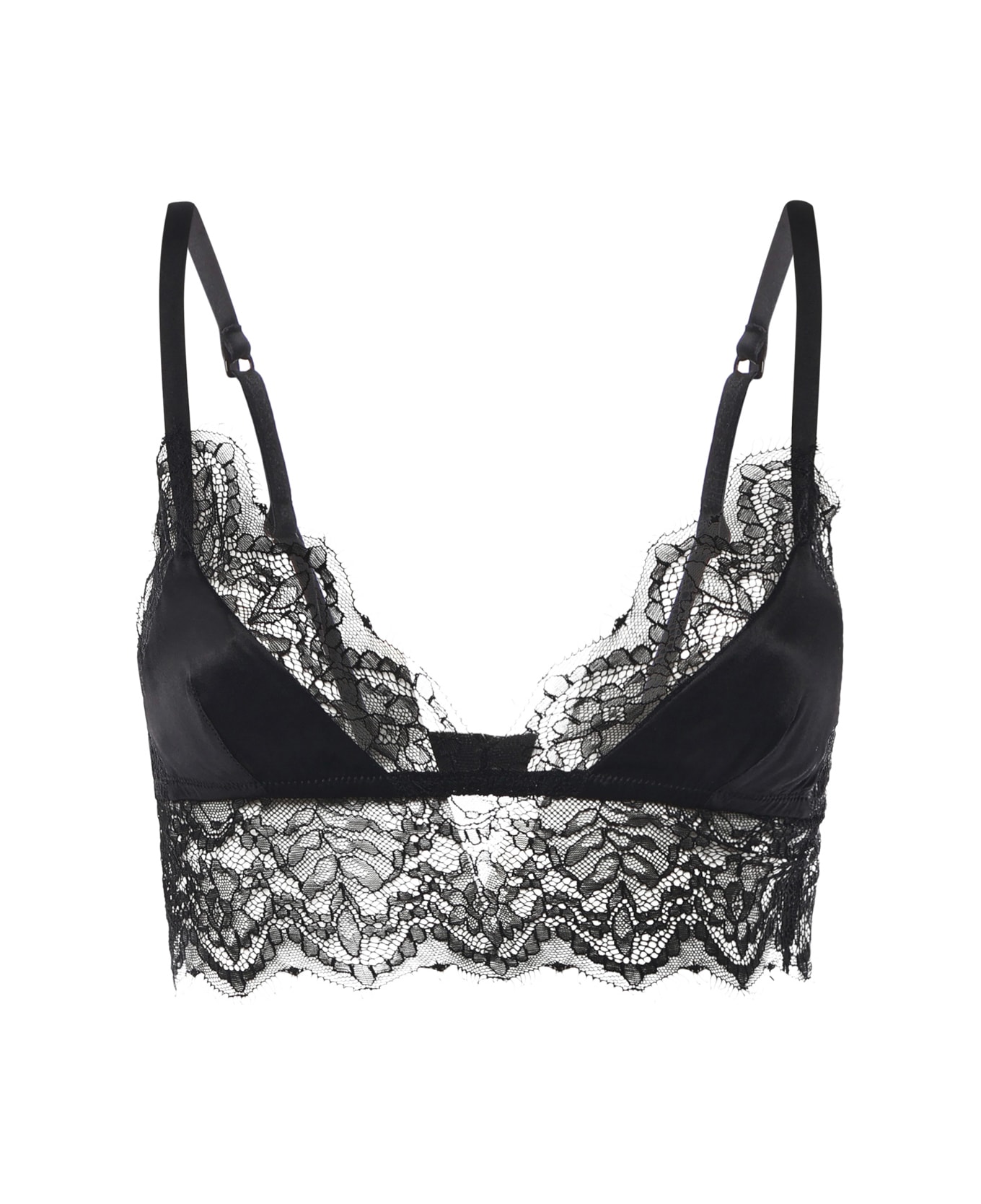 Dolce 
Gabbana Silk Satin Soft-cup Bralette - Black