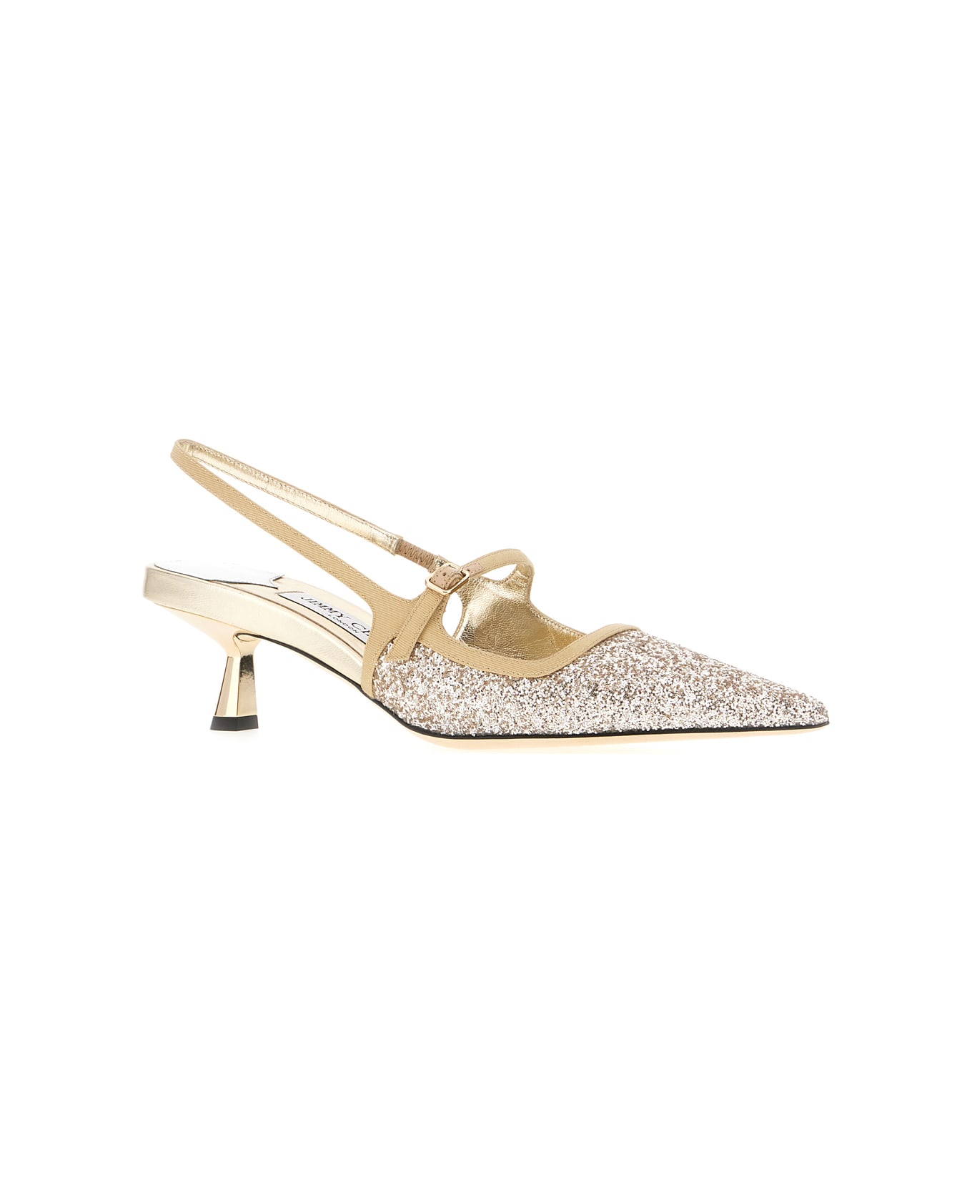Jimmy Choo Embellished Leather Didi Pumps - GOLD