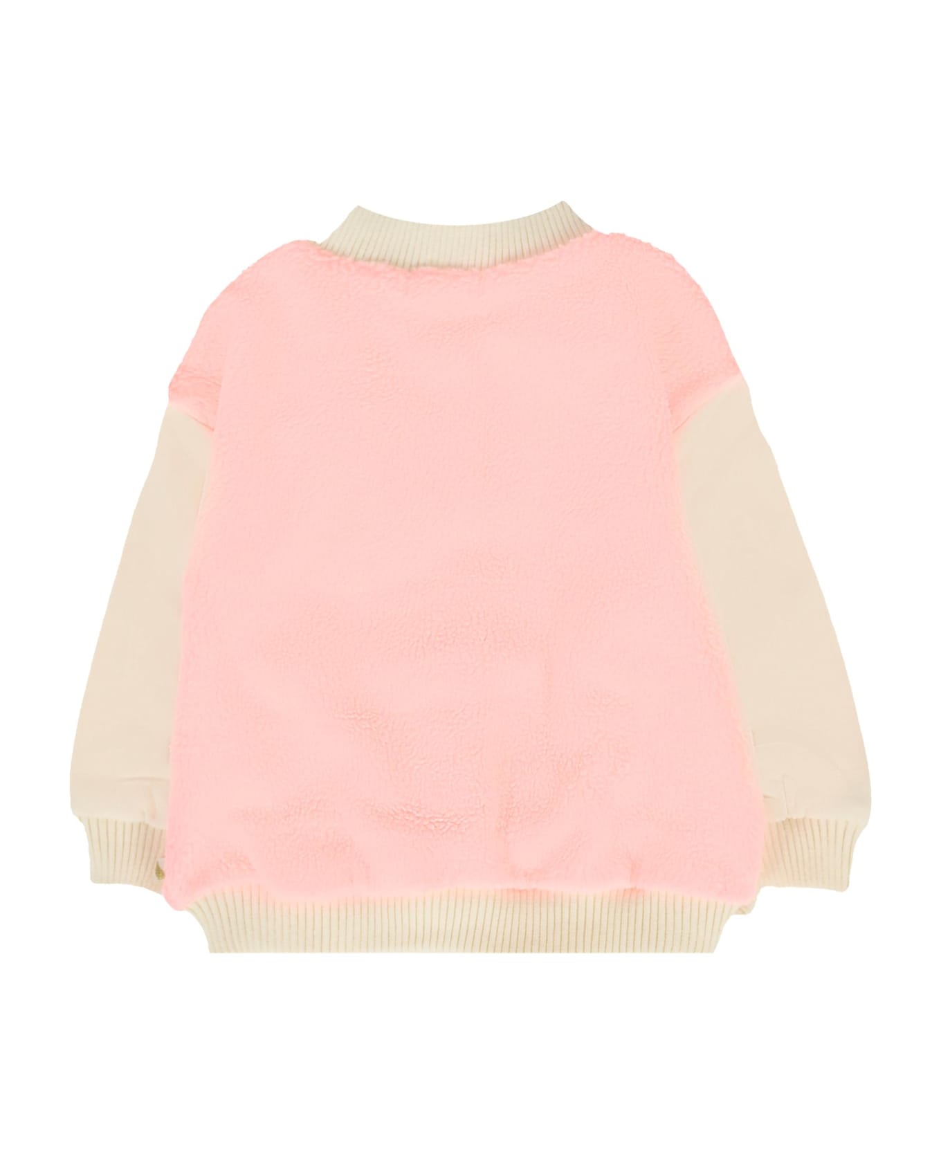Billieblush Pink Bomber Jacket For Baby Girl With Sheep - Pink