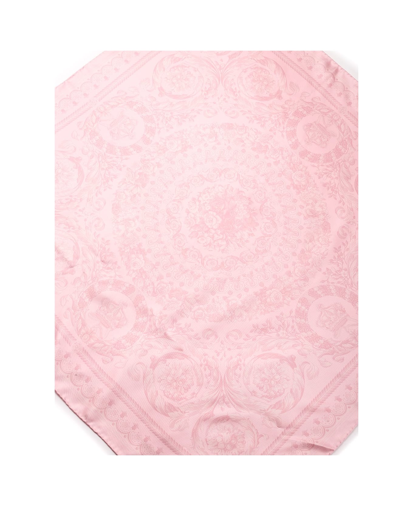 Versace Silk Twill Scarf - Pale pink