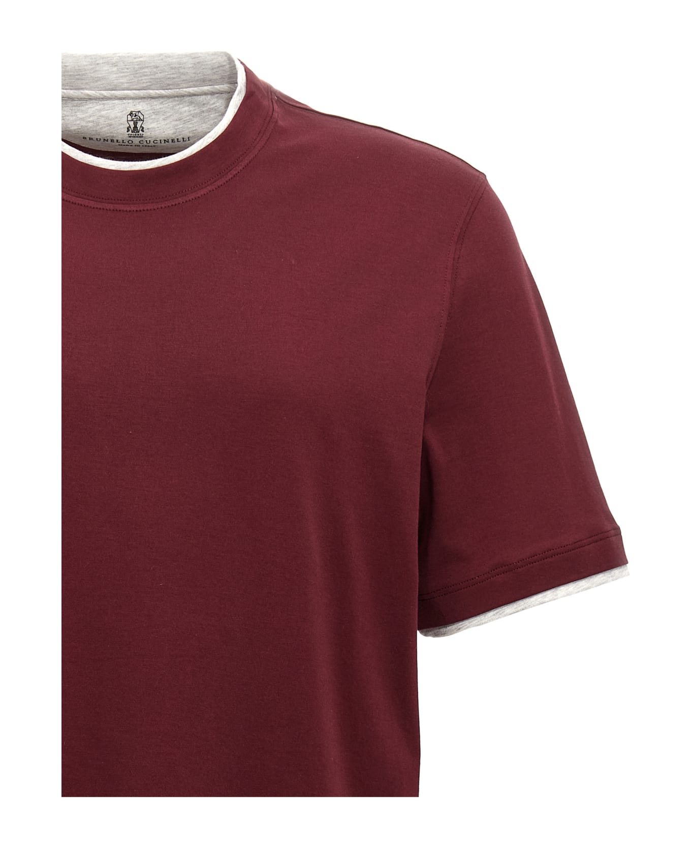 Brunello Cucinelli Layered T-shirt - Bordeaux