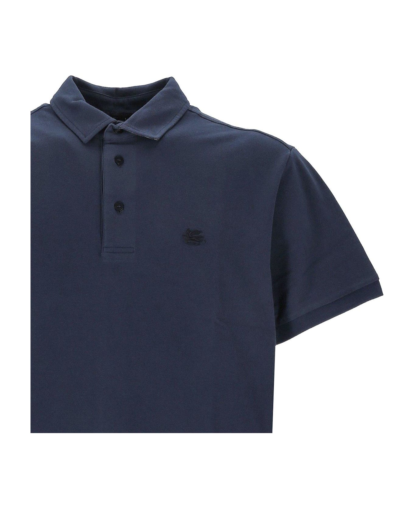 Etro Cotton Polo Shirt - Blue