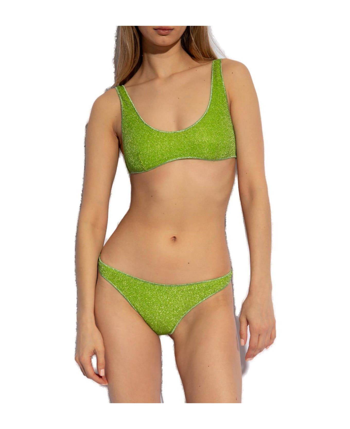 Oseree Lumiere Shimmer Bikini Set - GREEN