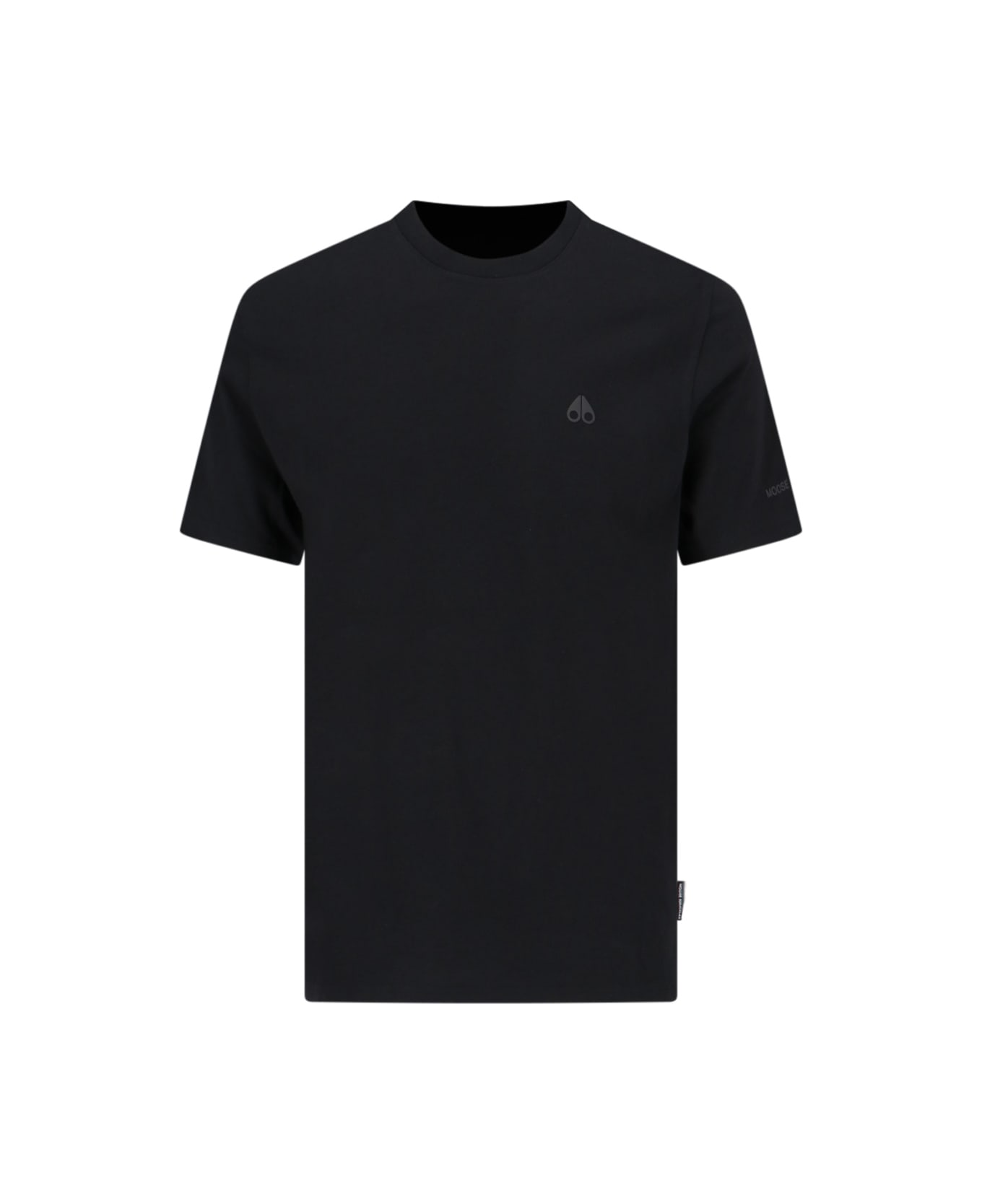 Moose Knuckles Logo T-shirt - Black   シャツ