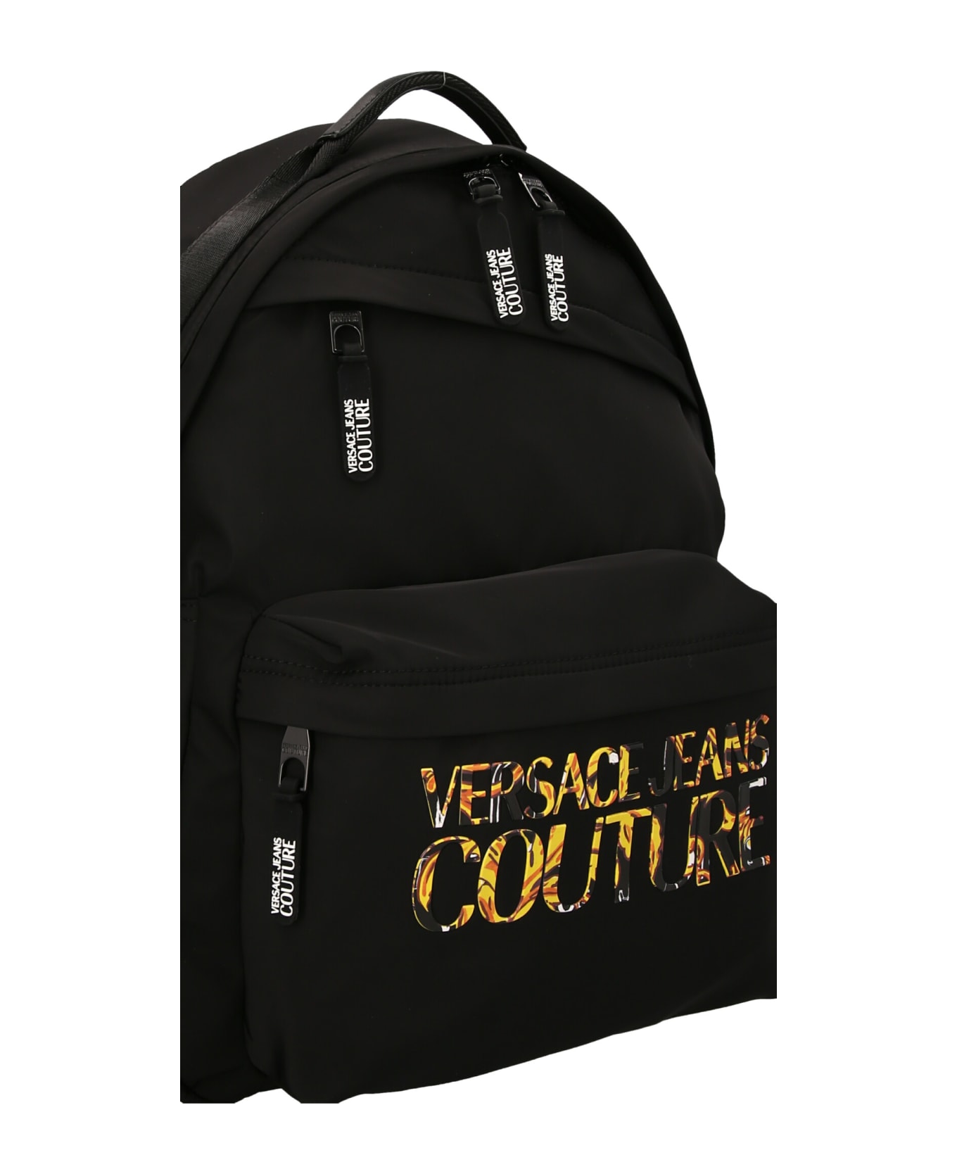 Versace Jeans Couture Logo Print Backpack - BLACK
