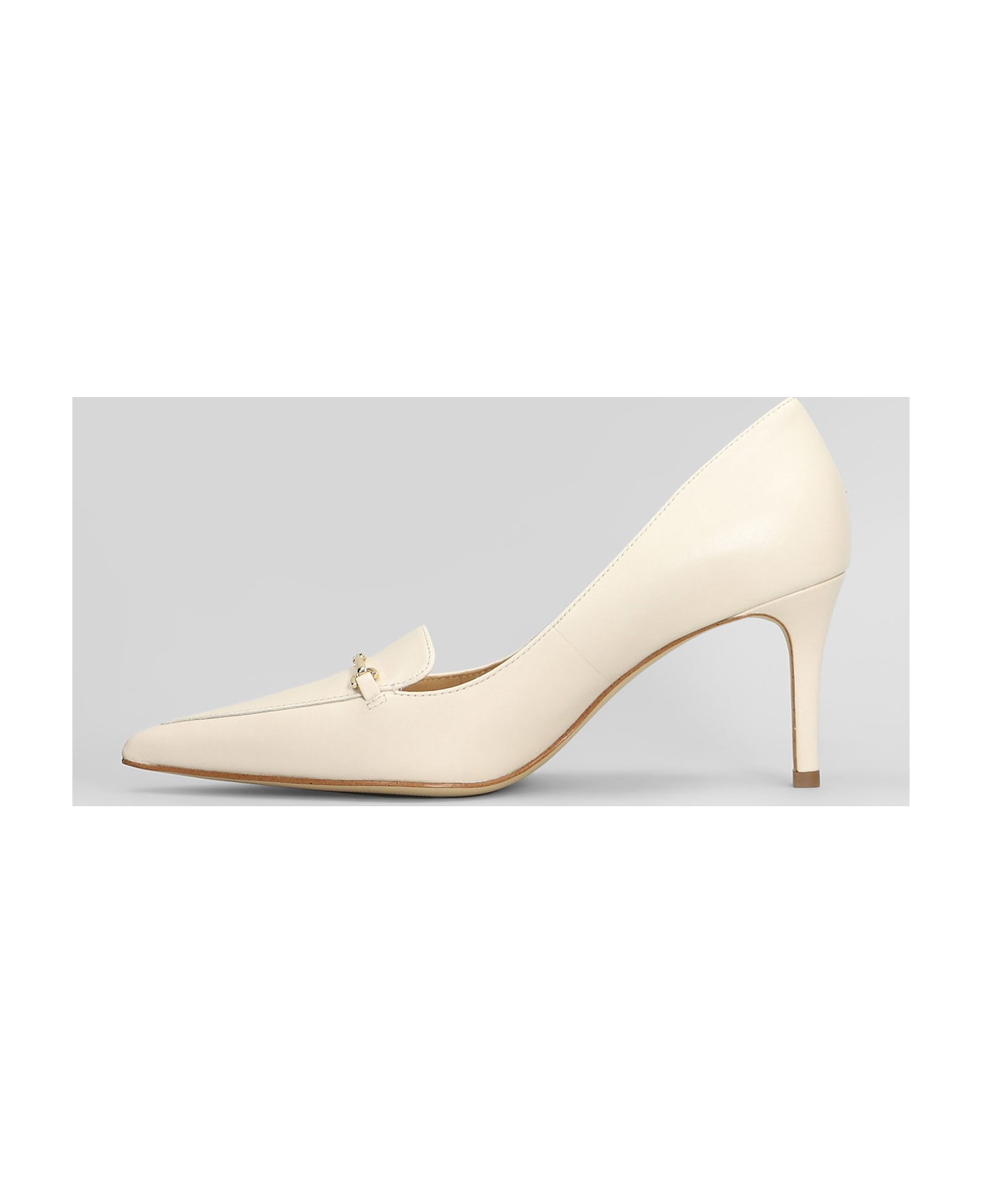 Michael Kors Lena Pump Pumps In Beige Leather - beige