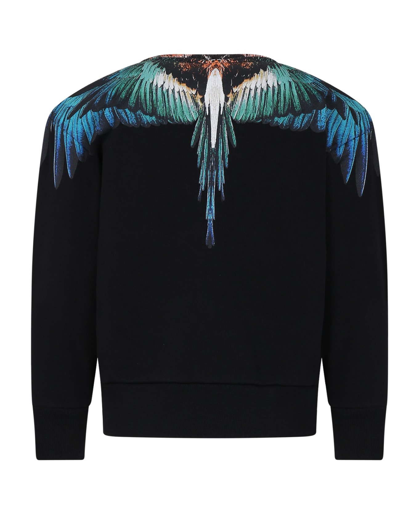 Marcelo Burlon Black Sweatshirt For Boy With Wings - Black Bl ニットウェア＆スウェットシャツ