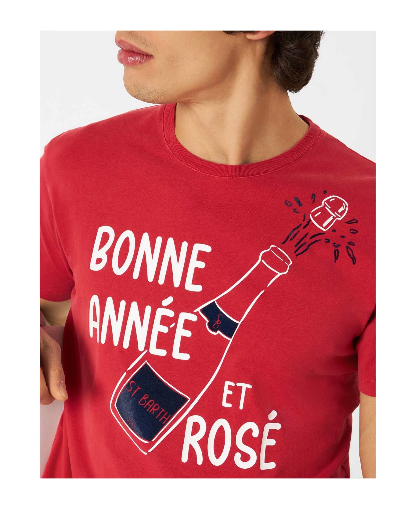 MC2 Saint Barth Bonne Année Et Rosé Red T-shirt - RED