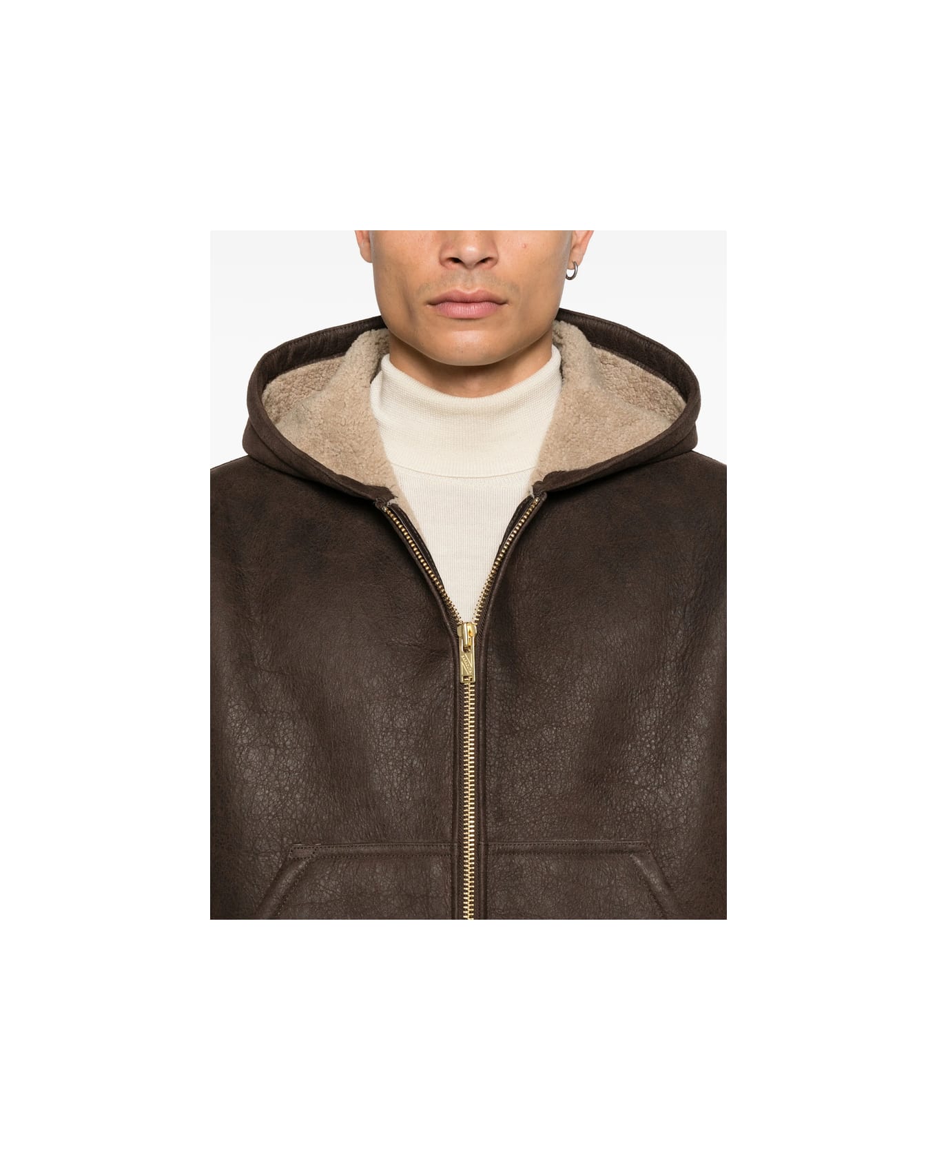 Baracuta Leather Outerwear - BROWN ジャケット