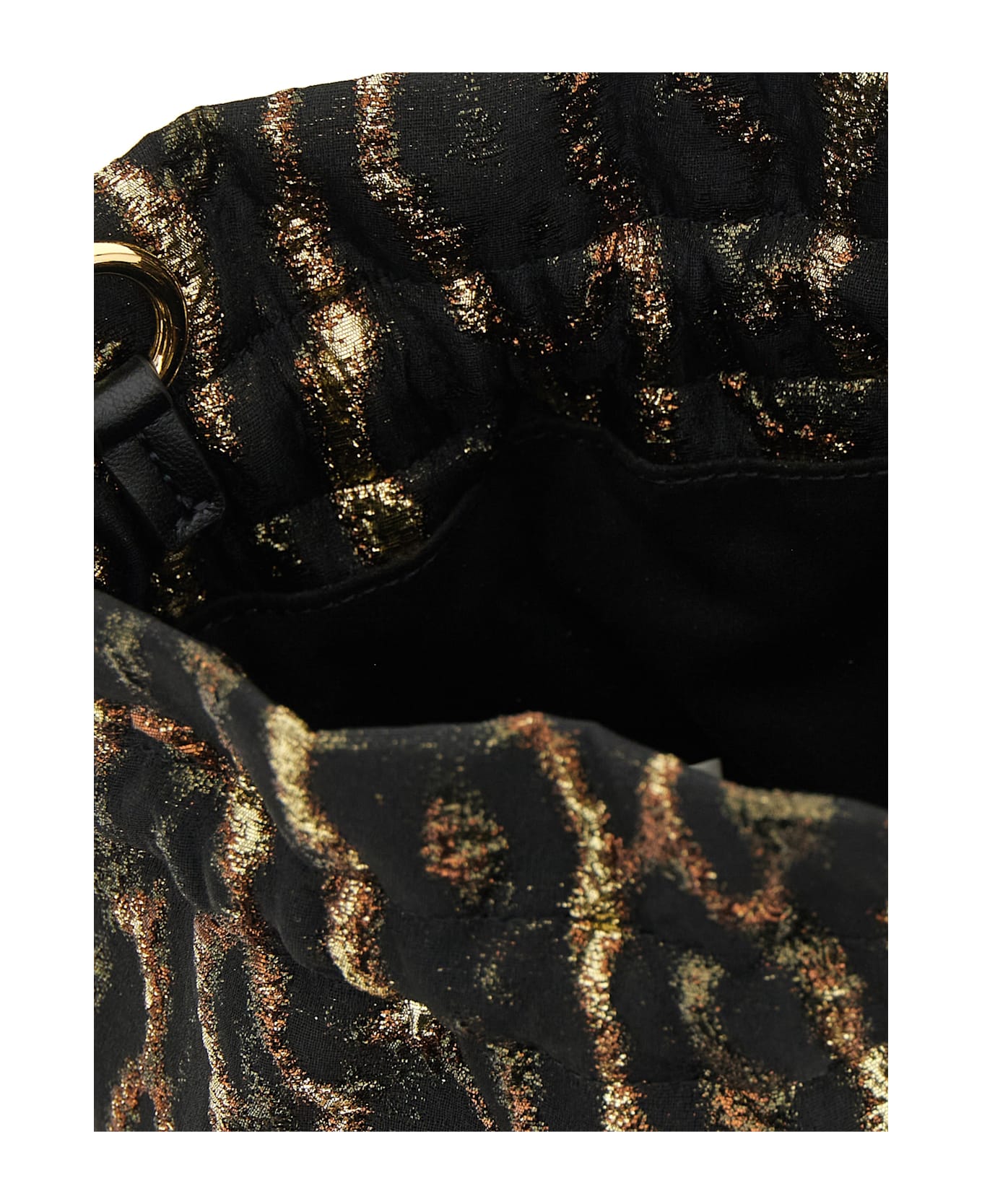 Ganni 'metallic Bou Bucket' Pouch - Brown