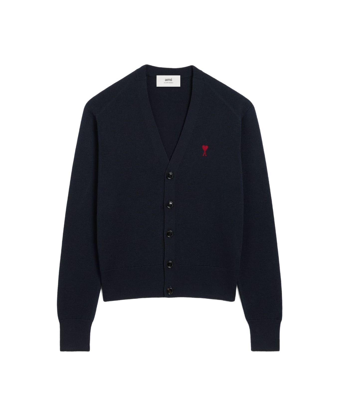 Ami Alexandre Mattiussi Ami Paris Ami De Coeur Cardigan - Blue