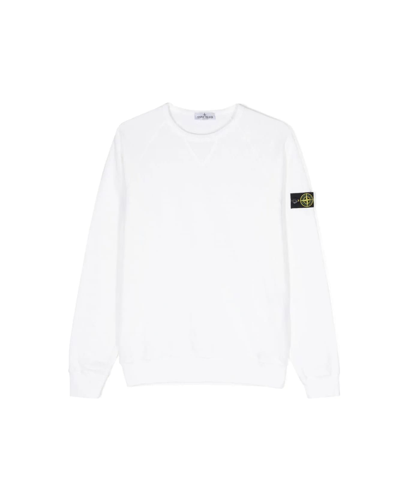 Stone Island Junior Sweatshirt - White ニットウェア＆スウェットシャツ