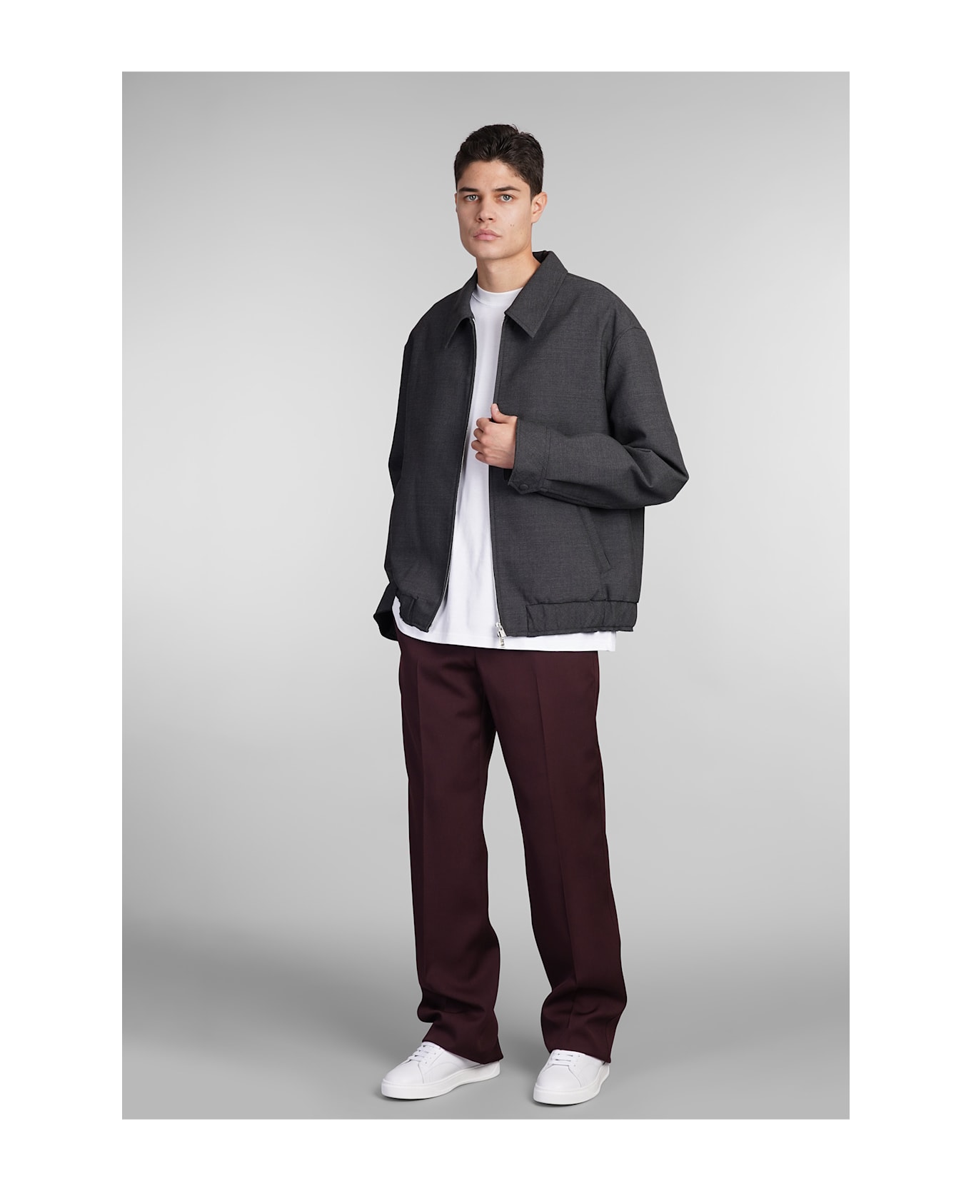 Lanvin Pants In Bordeaux Wool - bordeaux