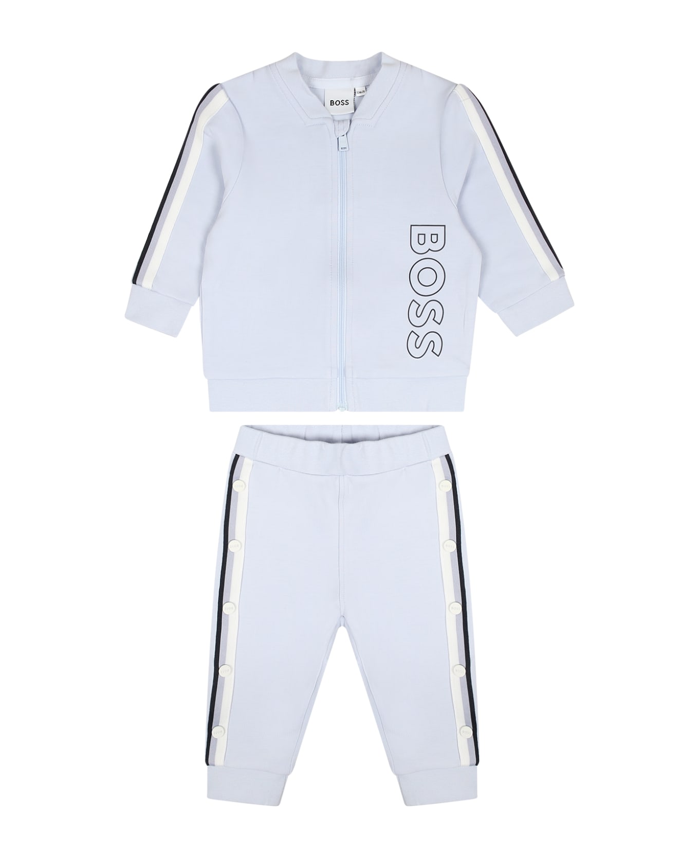 Hugo Boss Light Blue Sport Suit Set For Baby Boy - Light Blue ボトムス