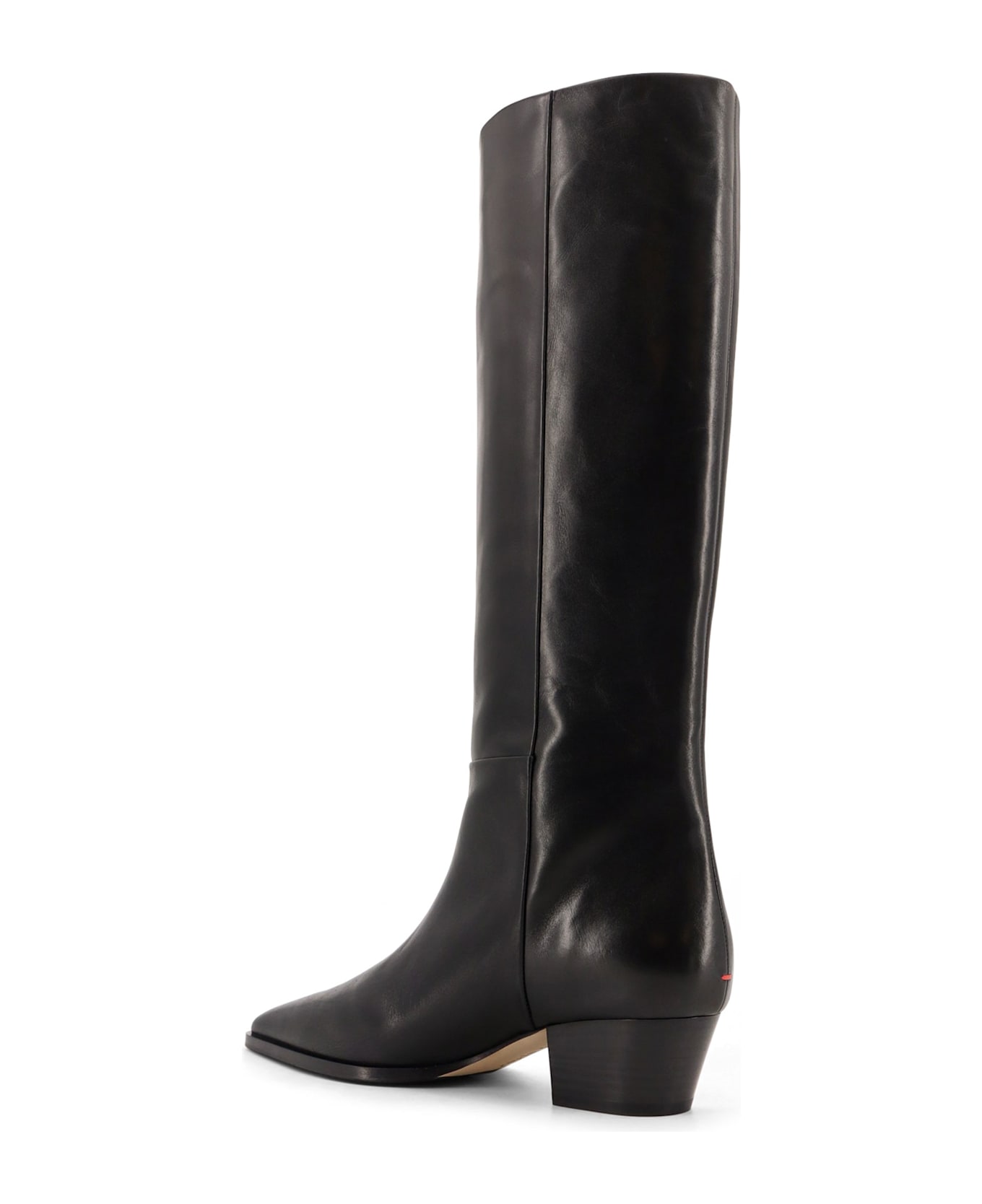 aeyde Medea Leather Boot - Black