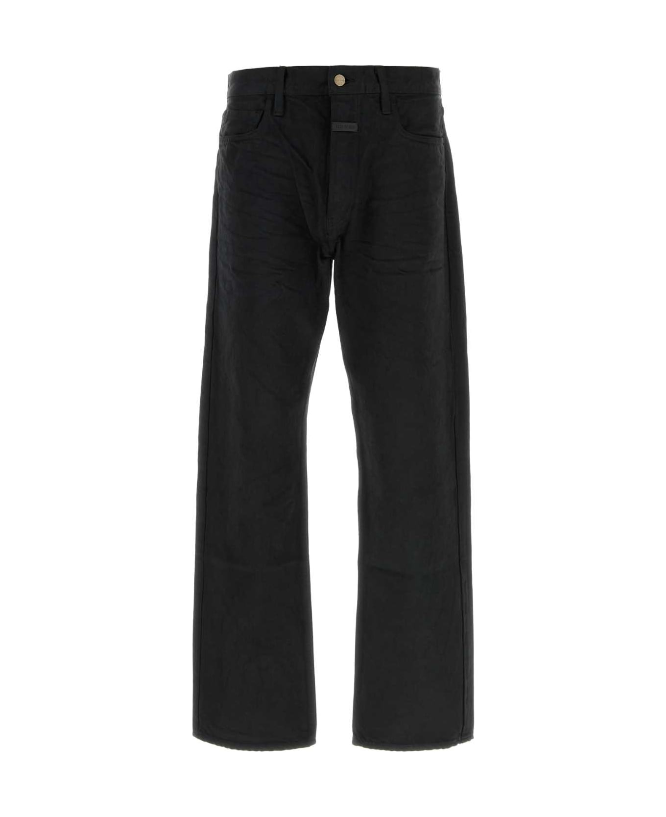 Fear of God Black Denim Jeans - RINSEDBLACK